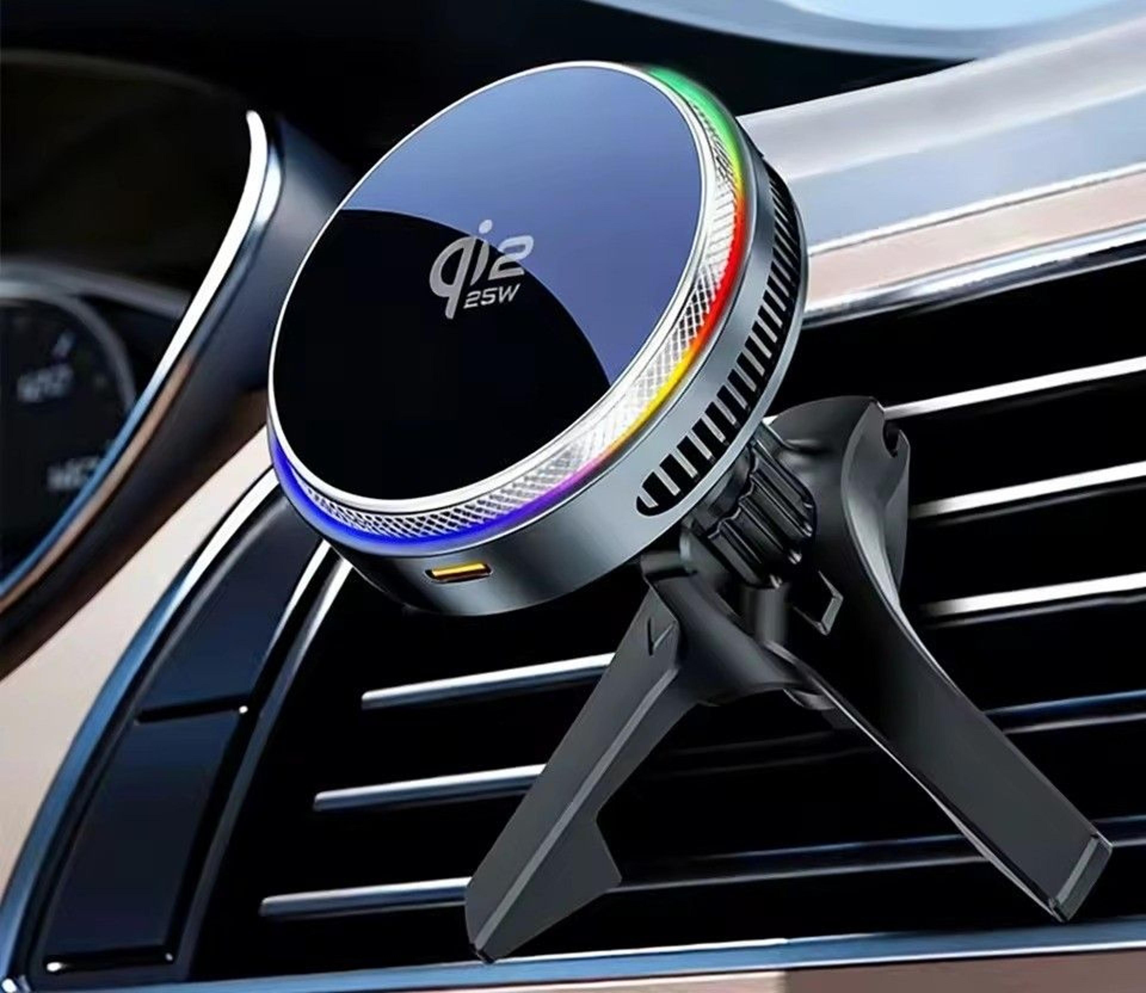 car charger magnetic wireless car charger with cooling fan & magsafe car mount