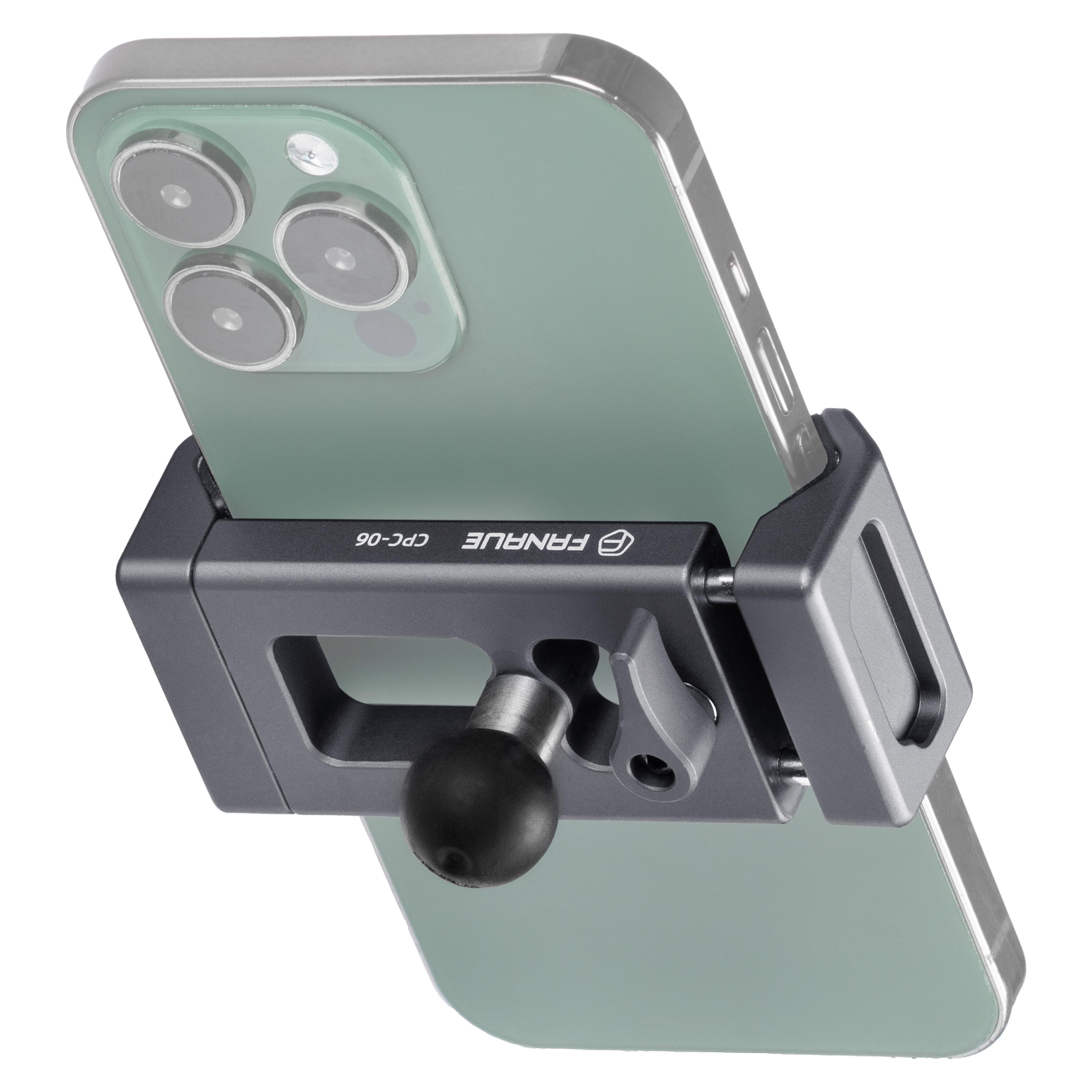 aluminum motorcycle phone mount with rotation for bikes & ball mount