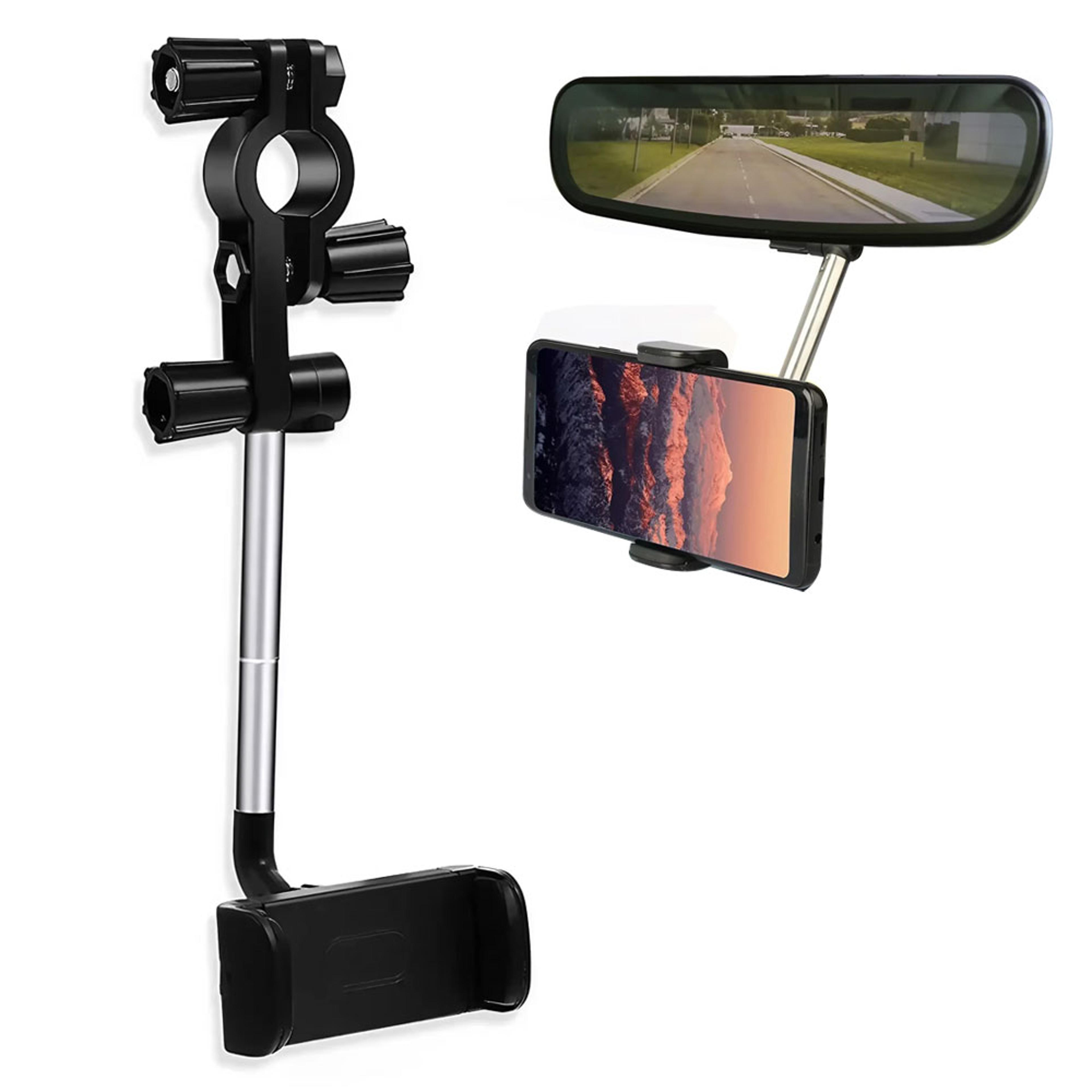 car phone mount rearview mirror holder adjustable universal smartphone stand
