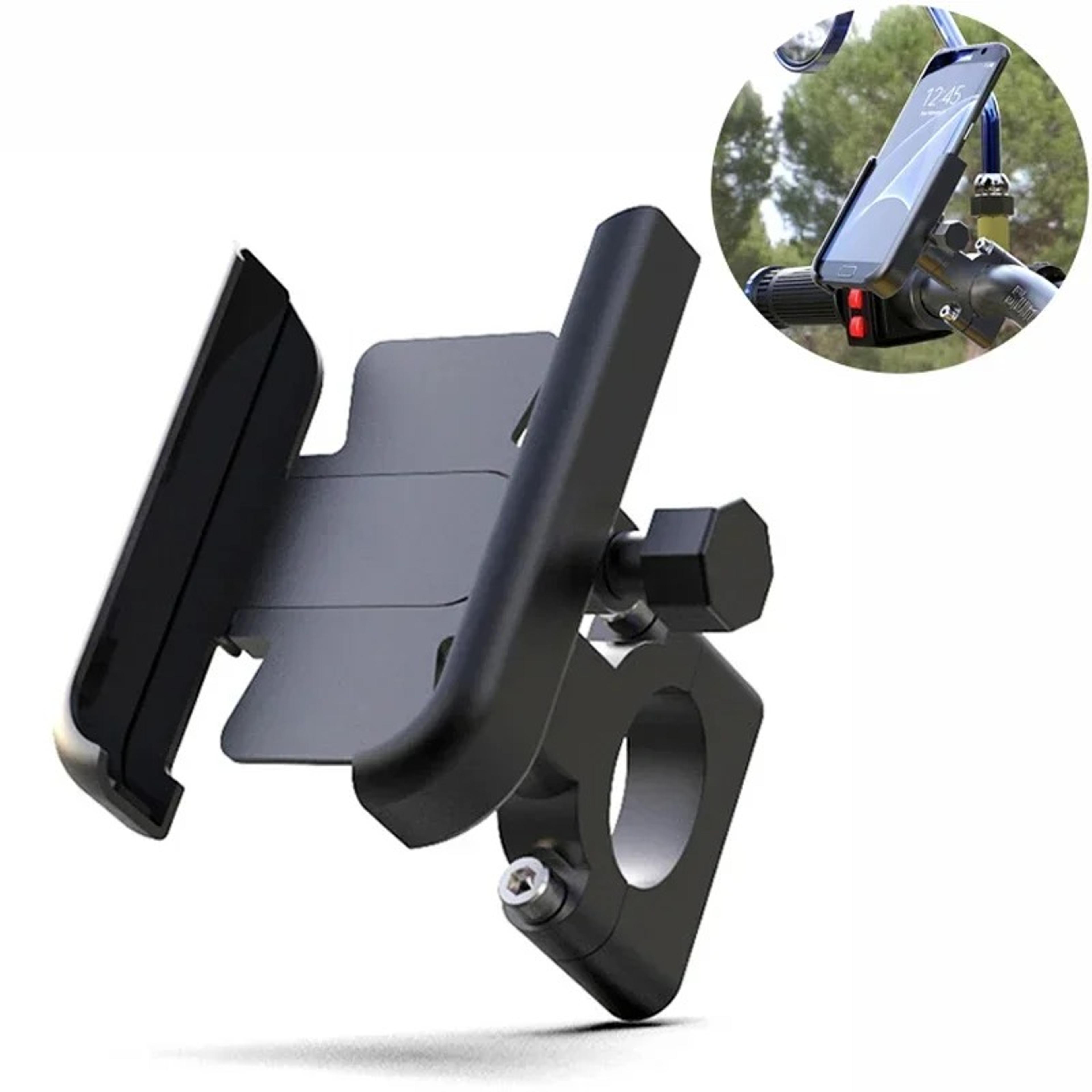 universal bike phone mount aluminum motorcycle handlebar phone holder with anti vibration design
