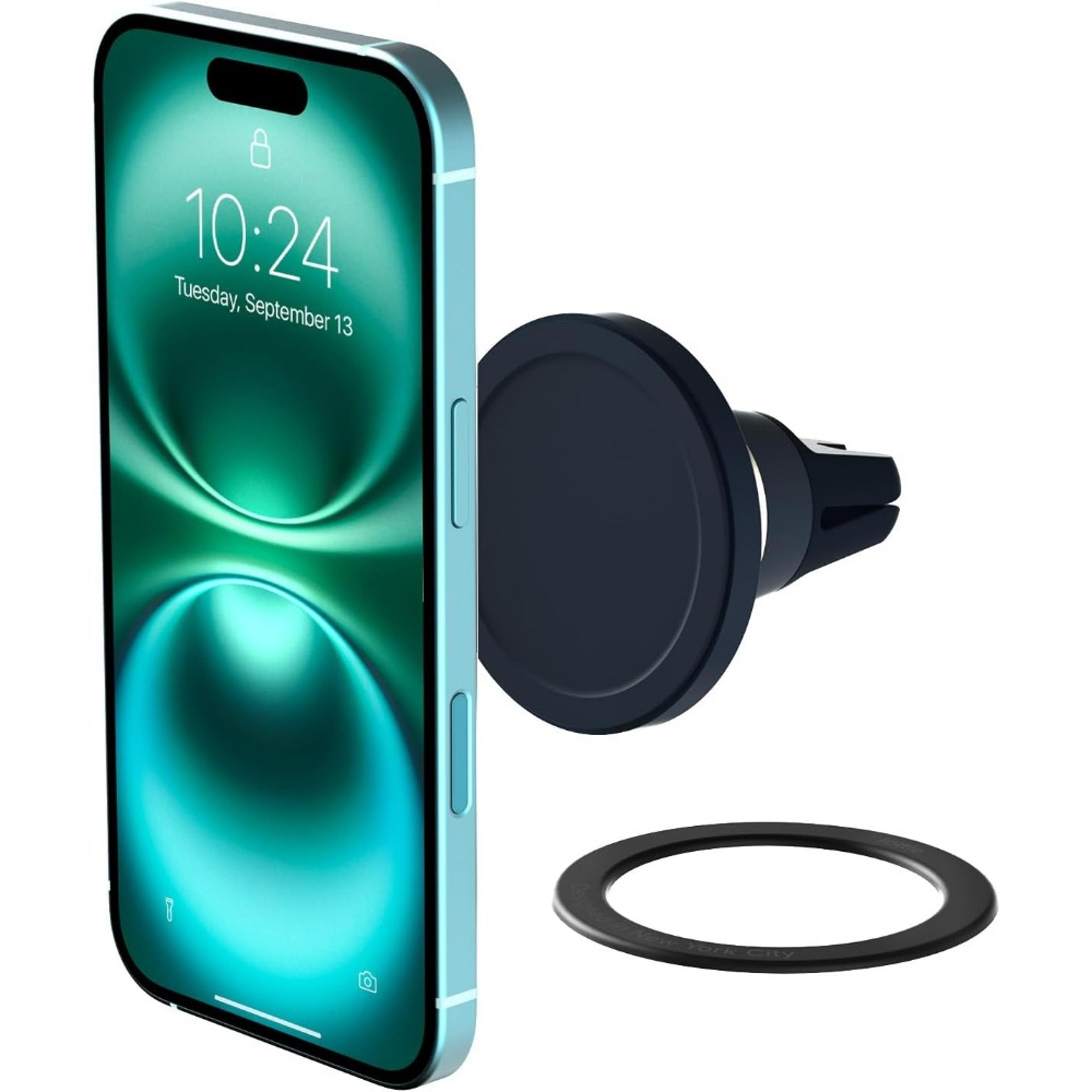 universal magnetic car phone mount air vent holder for iphone, android & magsafe compatible devices