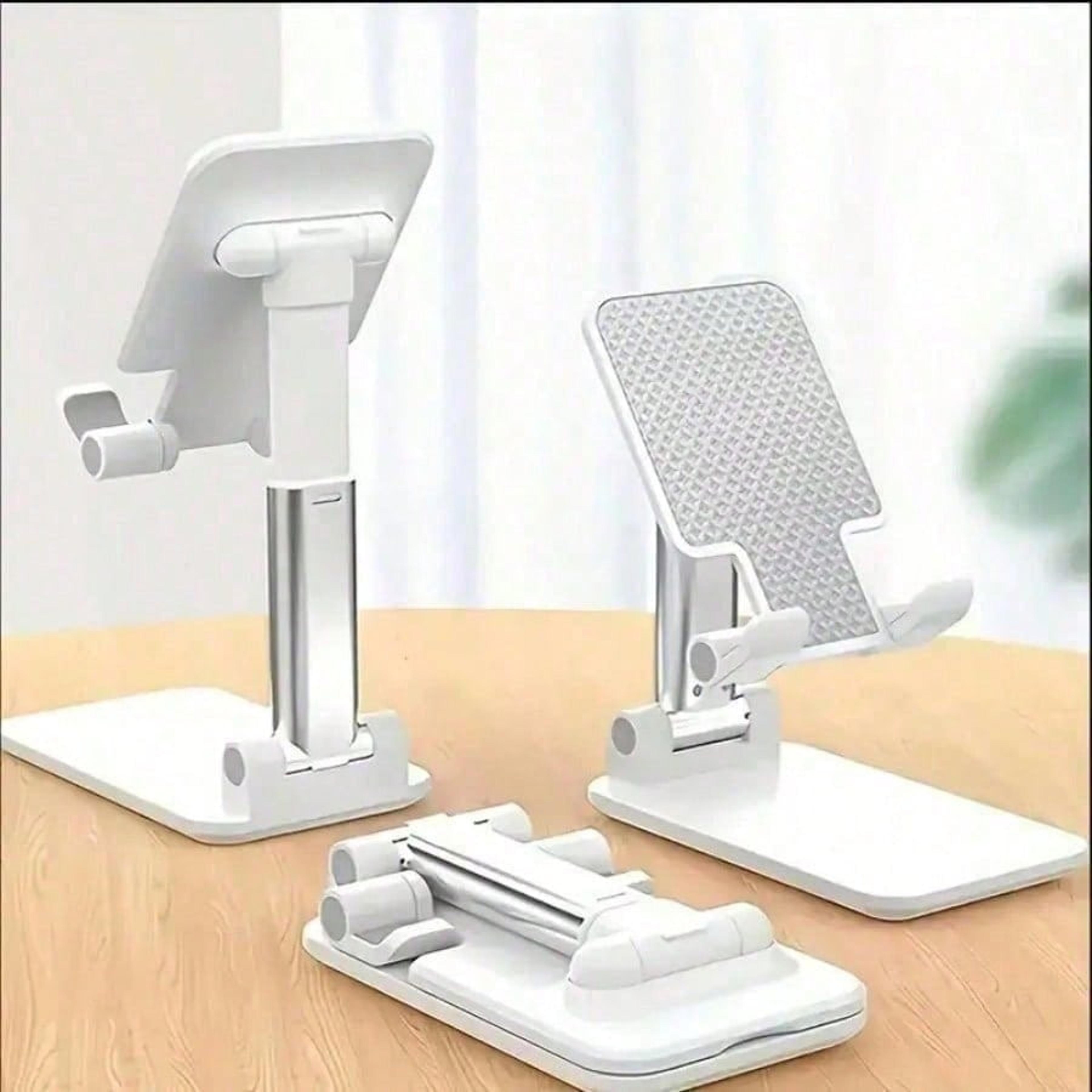 flexfold adjustable phone stand & foldable phone holder for smartphones and tablets