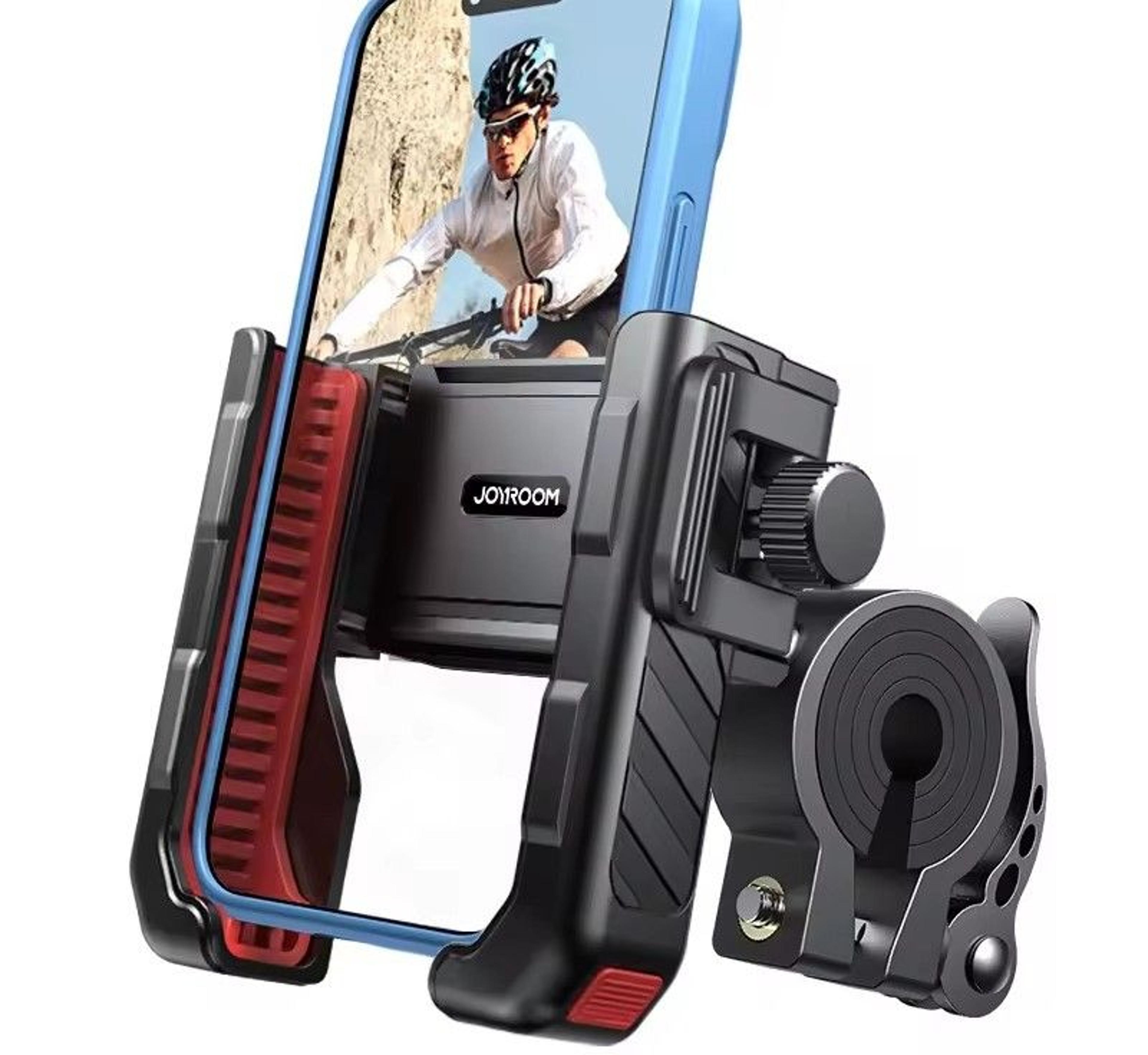 universal bike phone holder with one-hand lock, shockproof phone mount for bikes & motorcycles