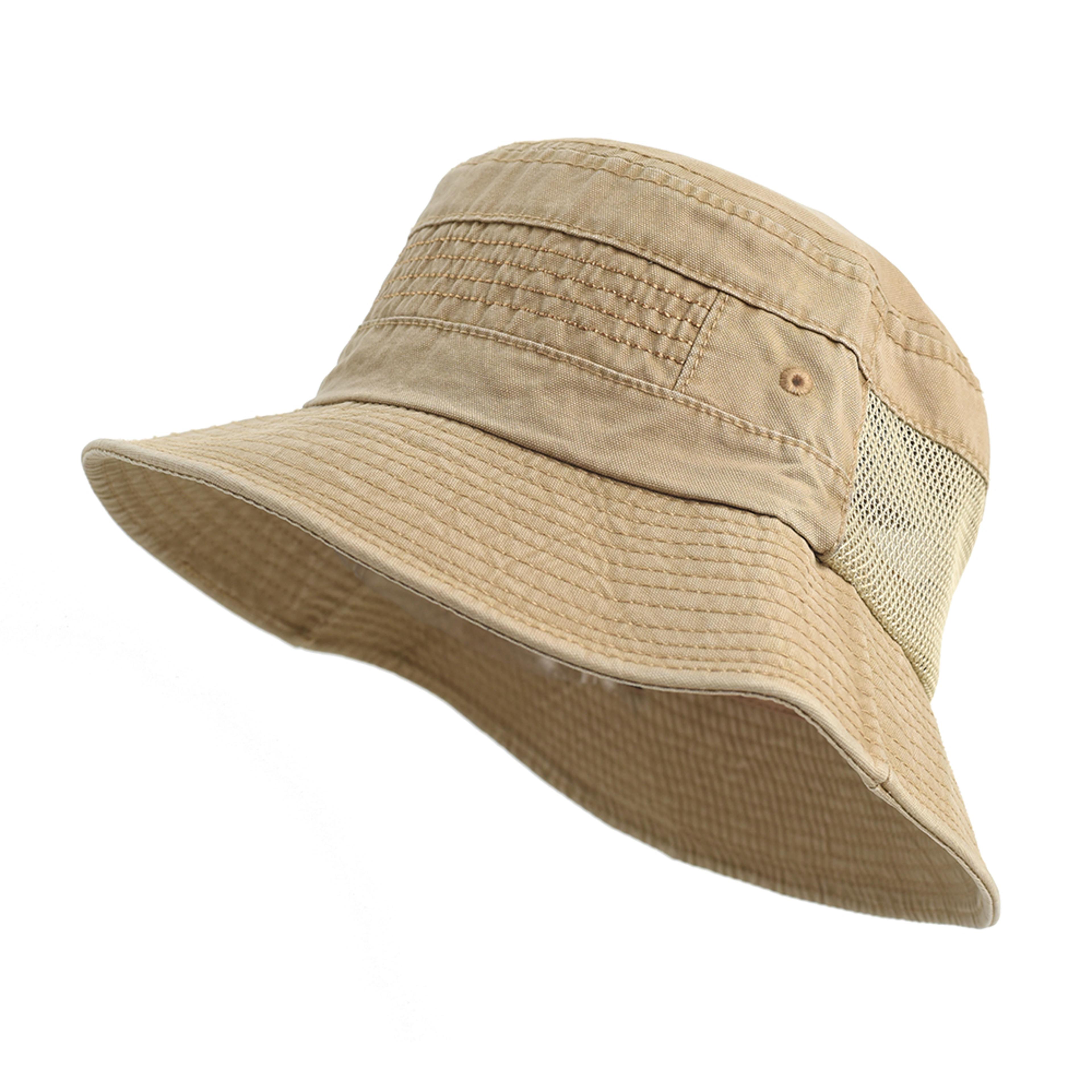 breathable cotton mesh bucket hat for men & women outdoor hiking sun hat