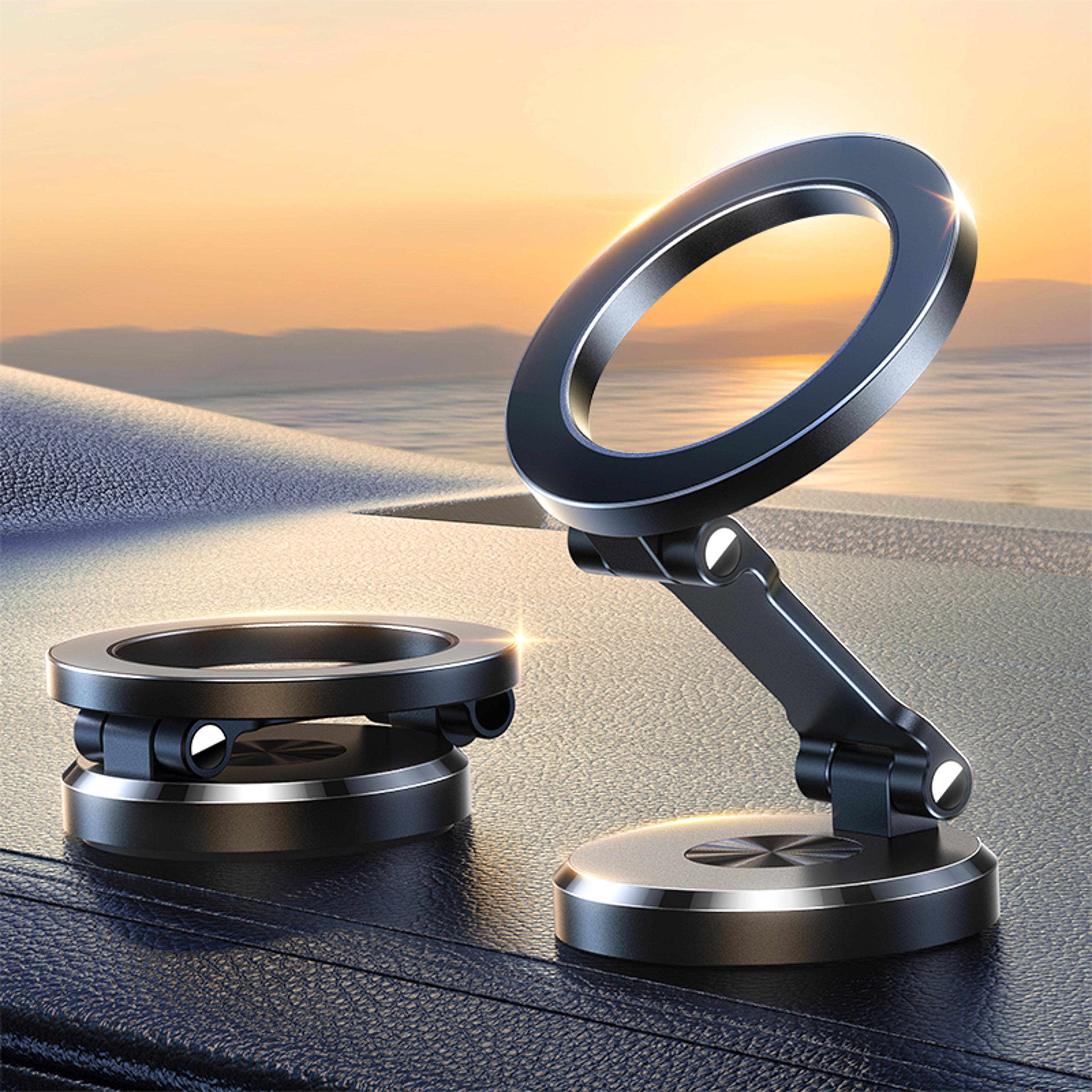 magnetic car phone holder foldable magsafe car mount with adjustable viewing