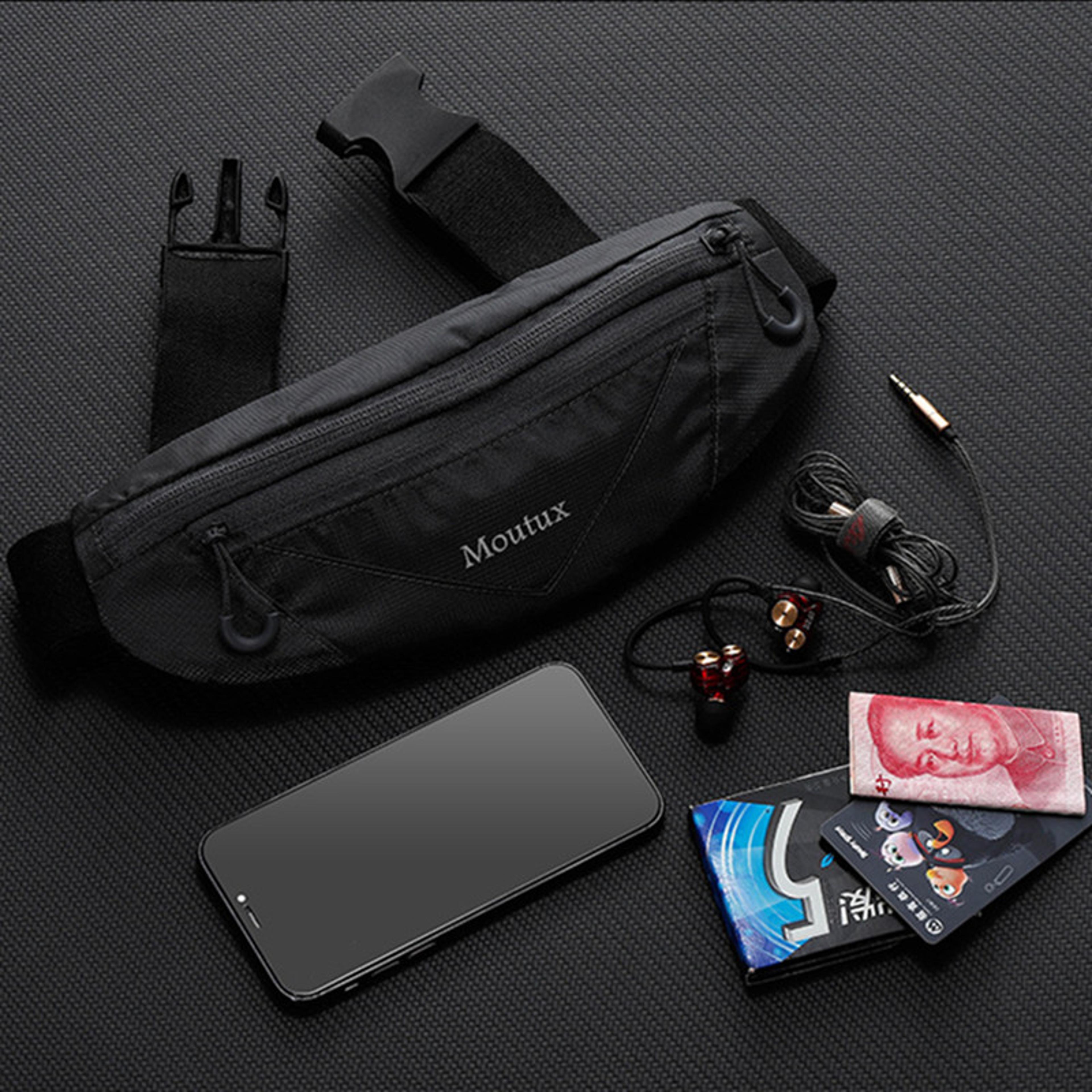 ultra-slim running belt waterproof sports waist pack for phone, travel & fitness
