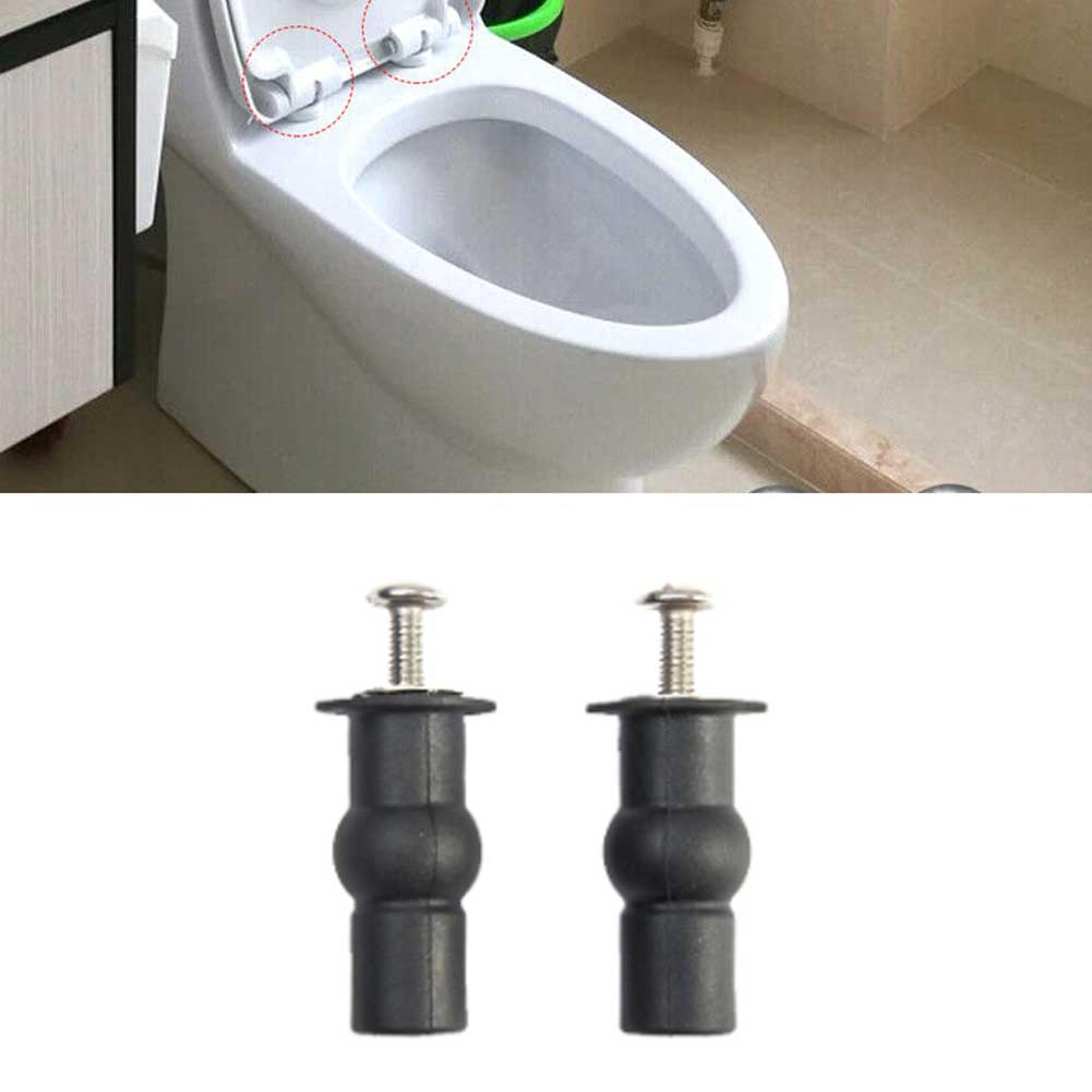 universal toilet seat hinge fixings kit with top fix toilet seat bolts & rubber well nuts