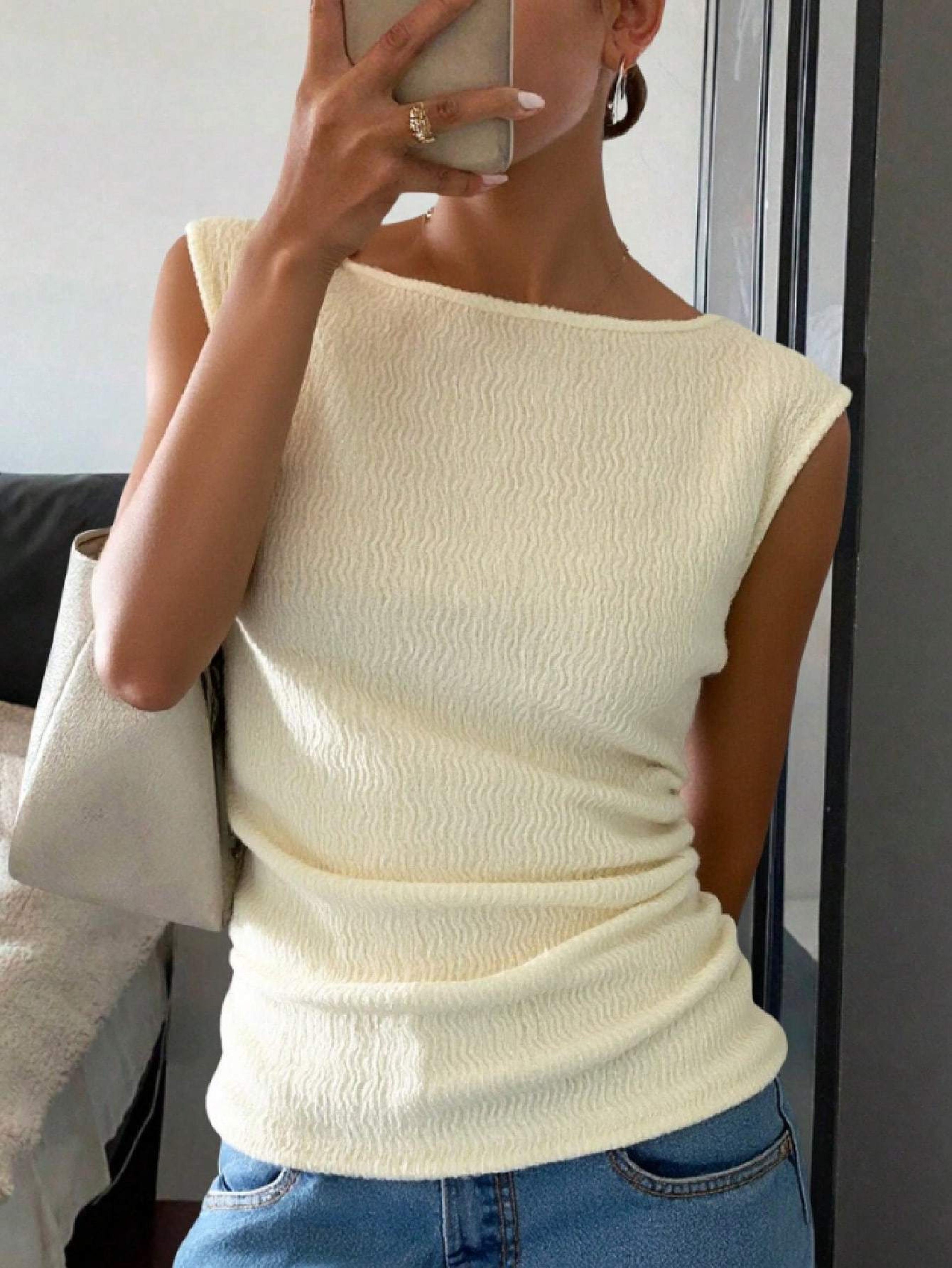 elegant off shoulder top slim fit women's going out long sleeve blouse