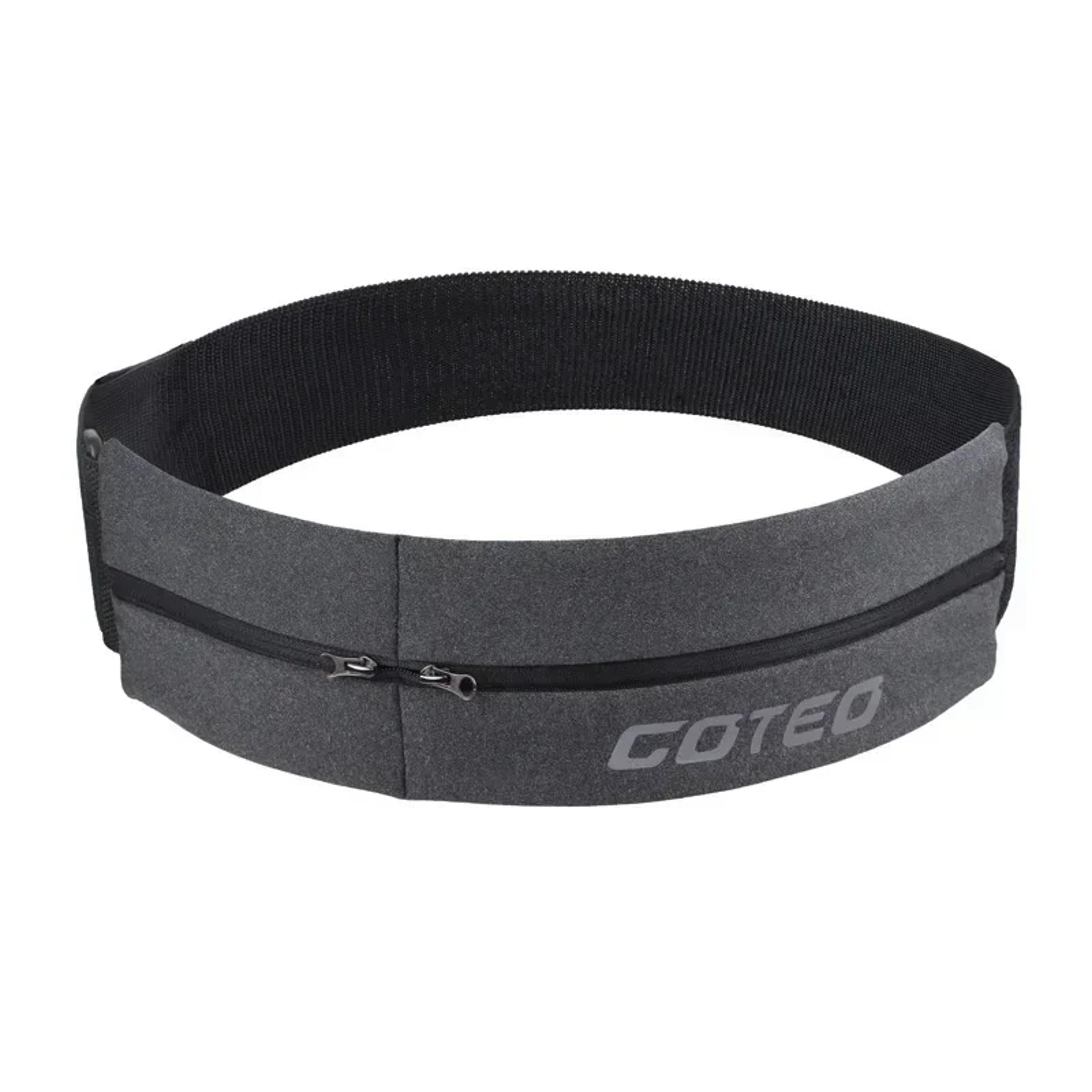 reflective running belt waist pack with dual zipper phone holder for gym, walking & travel