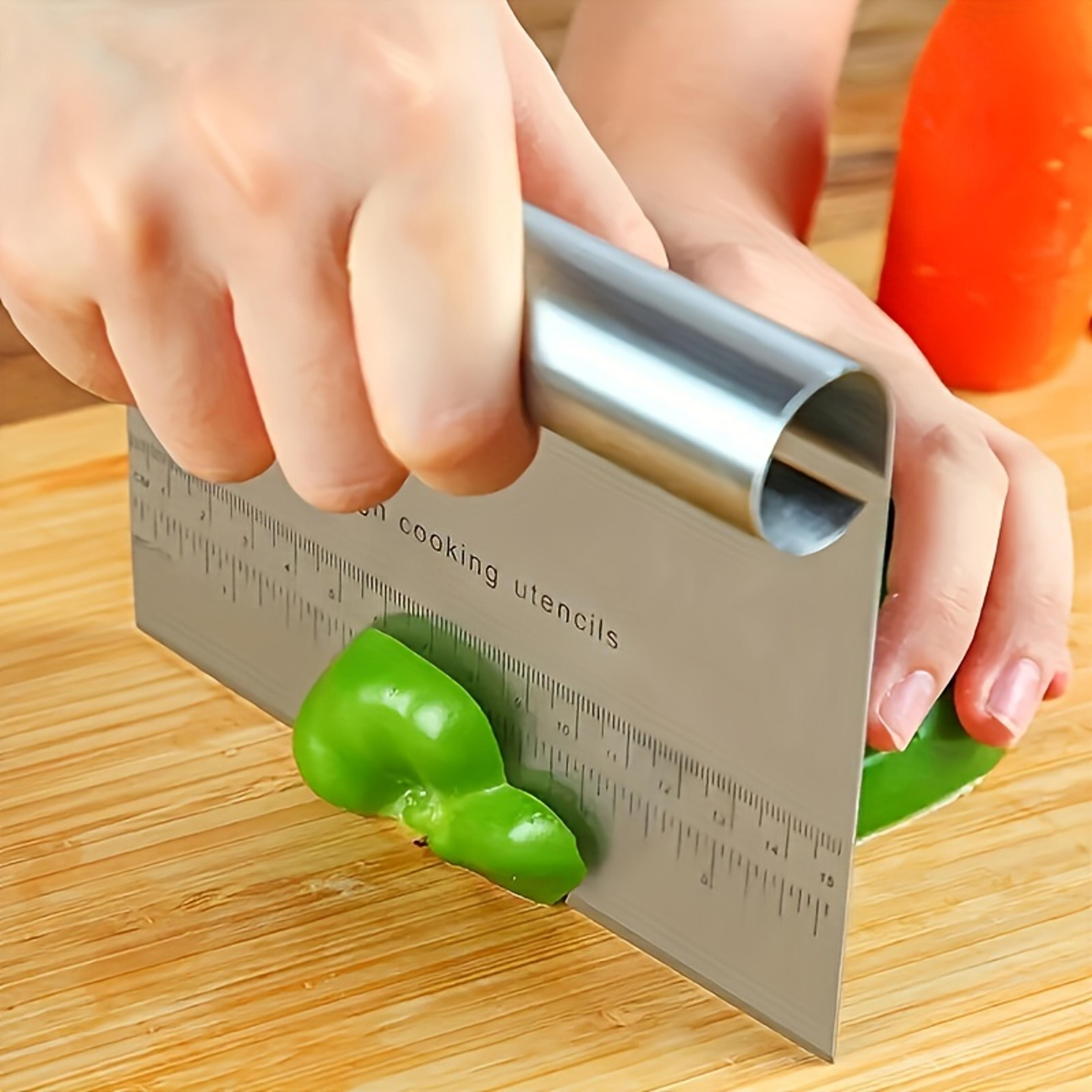 premium dough scraper stainless steel dough cutter with measuring scale bench scraper