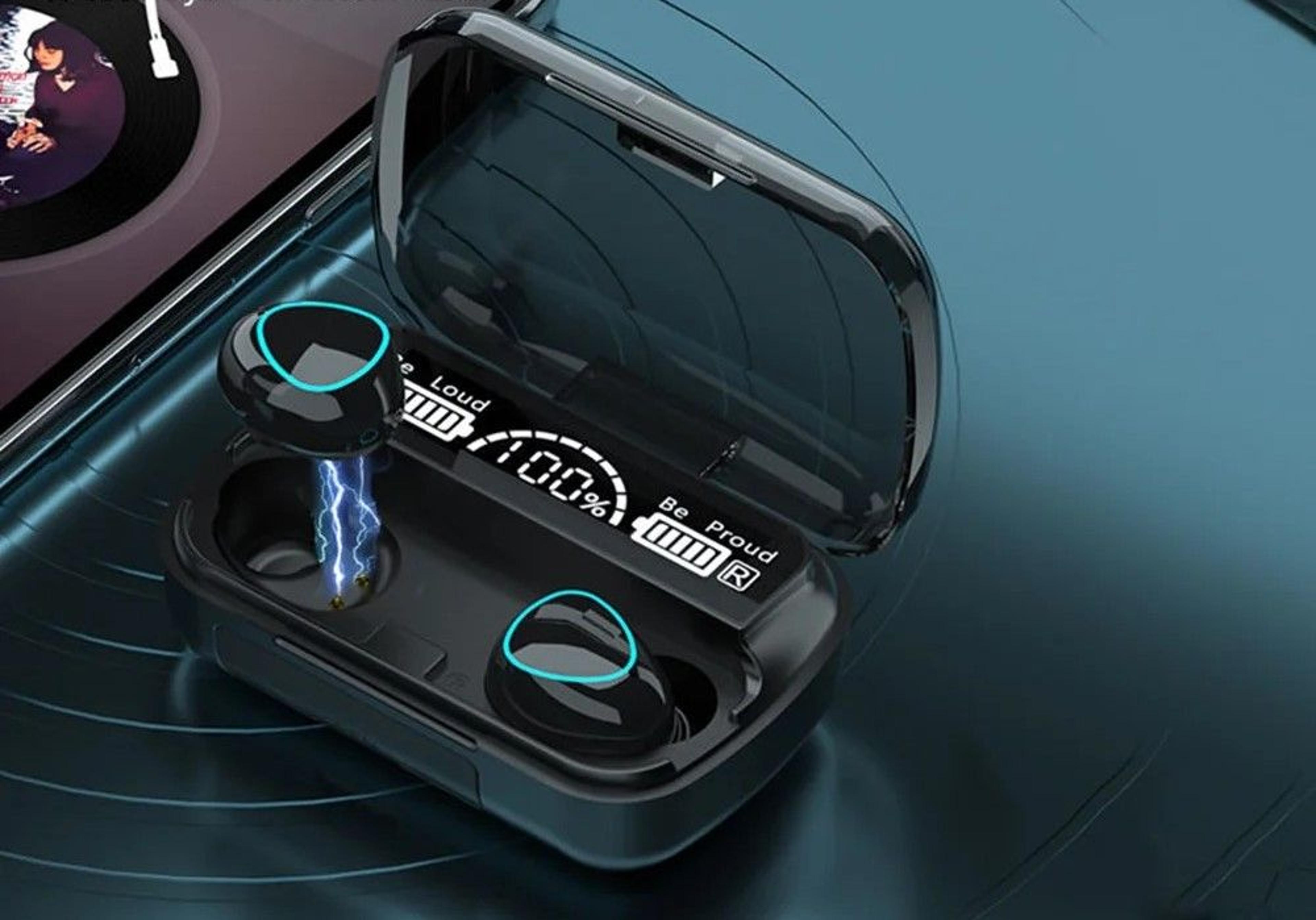 wireless earbuds bluetooth sports & gaming headphones with power bank charging case