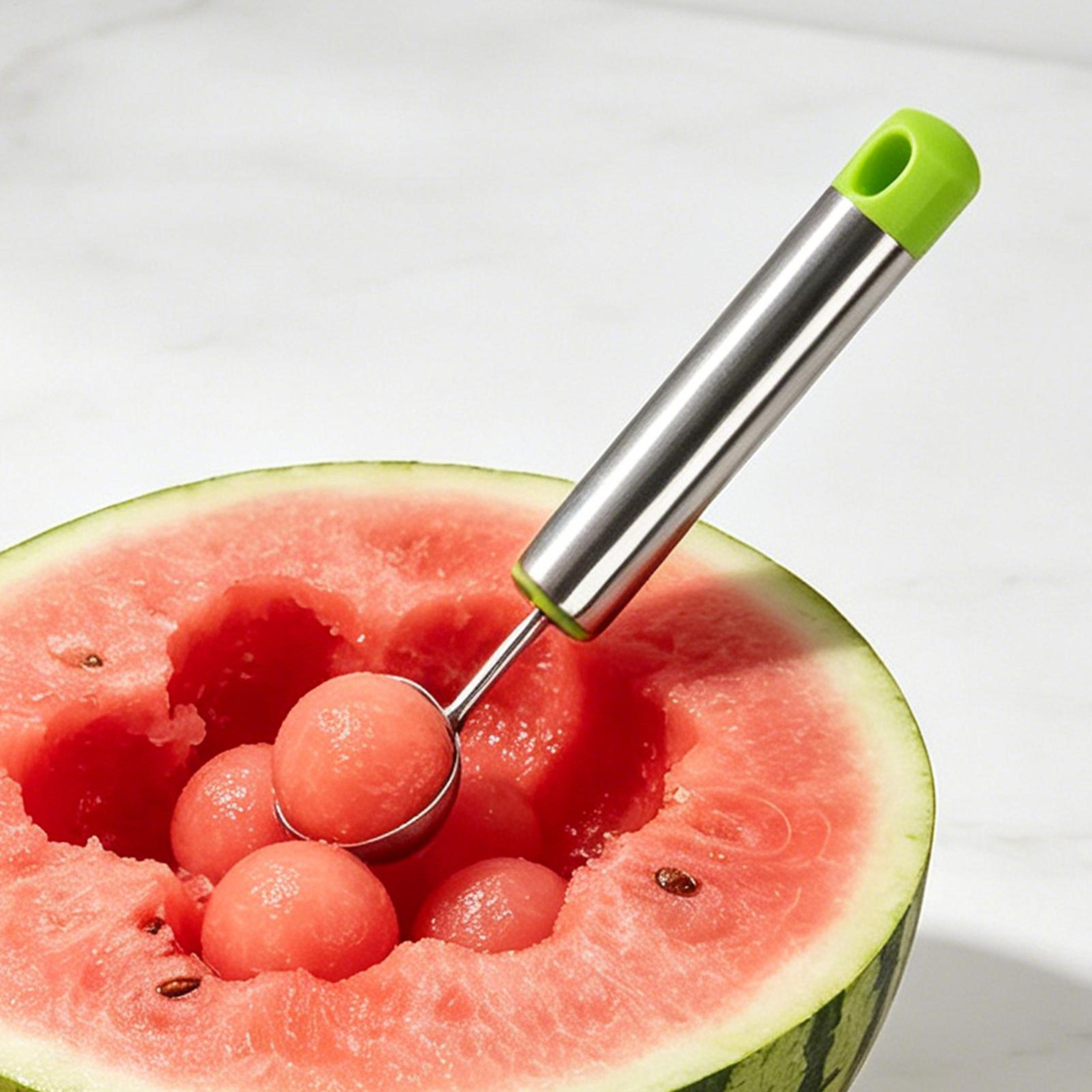 stainless steel watermelon scoop & fruit baller spoon for melon, ice cream & sorbet