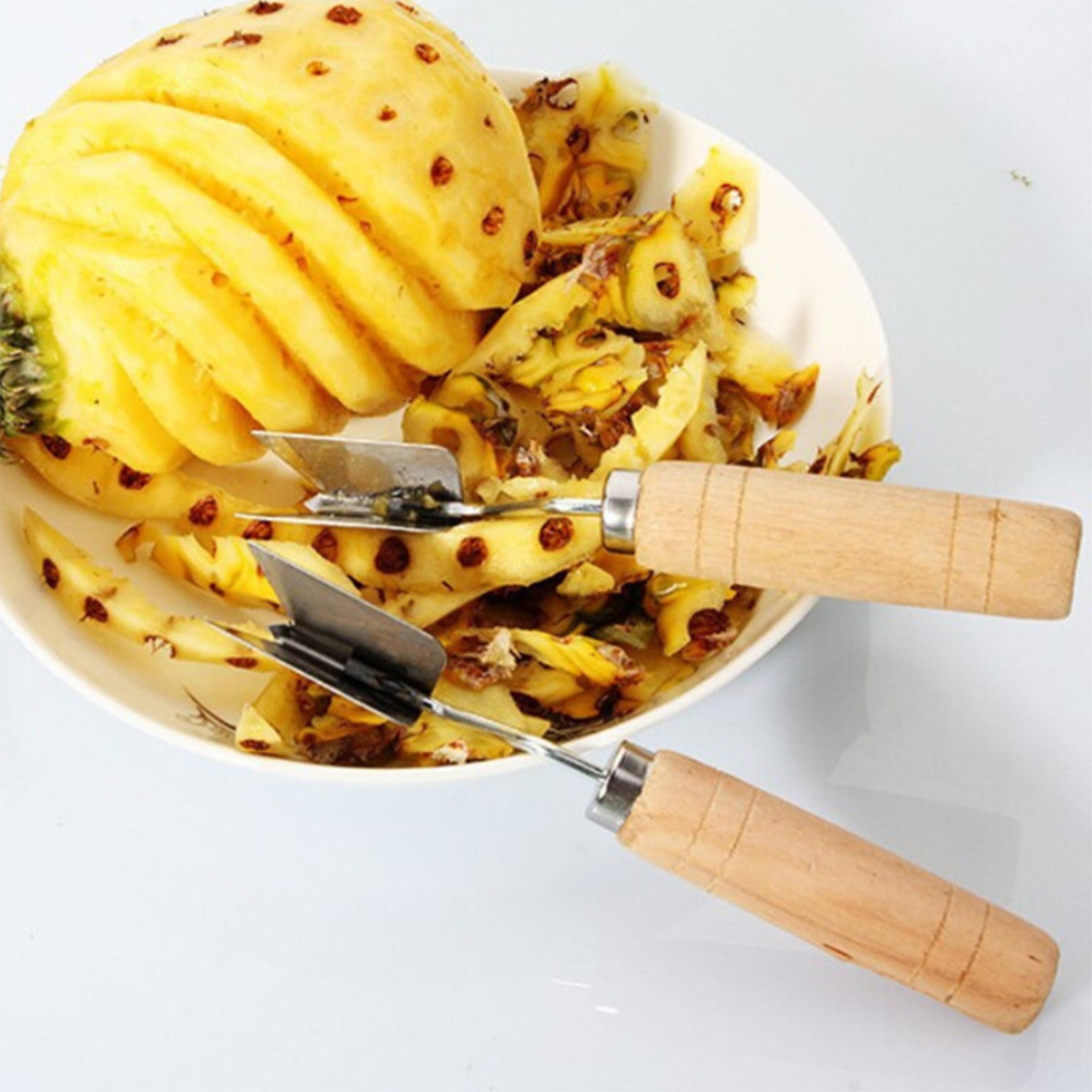 stainless steel pineapple eye remover v-shaped pineapple peeler kitchen fruit tool