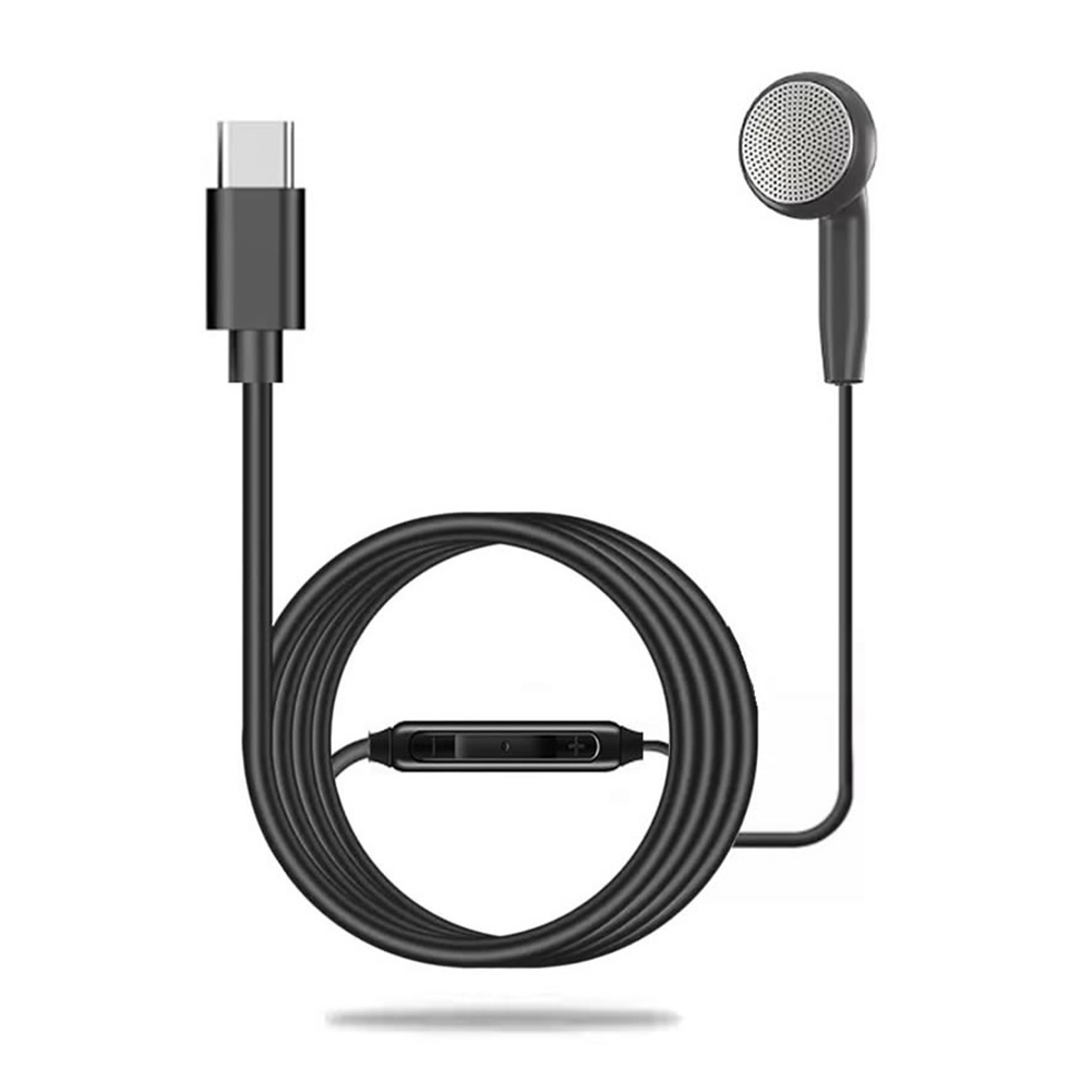 hifi wired earbuds mono in ear headphones with & type c for mobile
