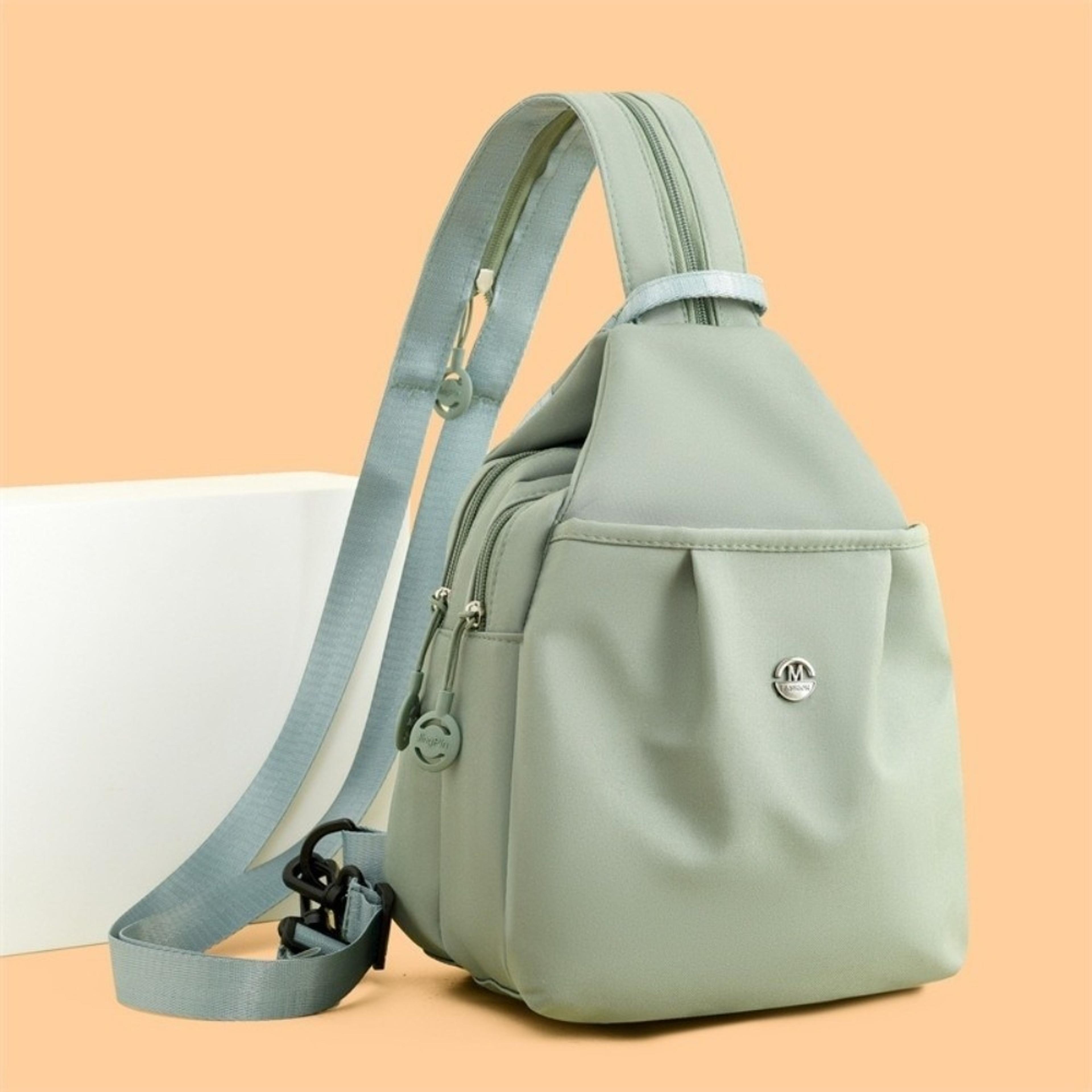 sling backpack large capacity travel chest bag with multi-pocket oxford design