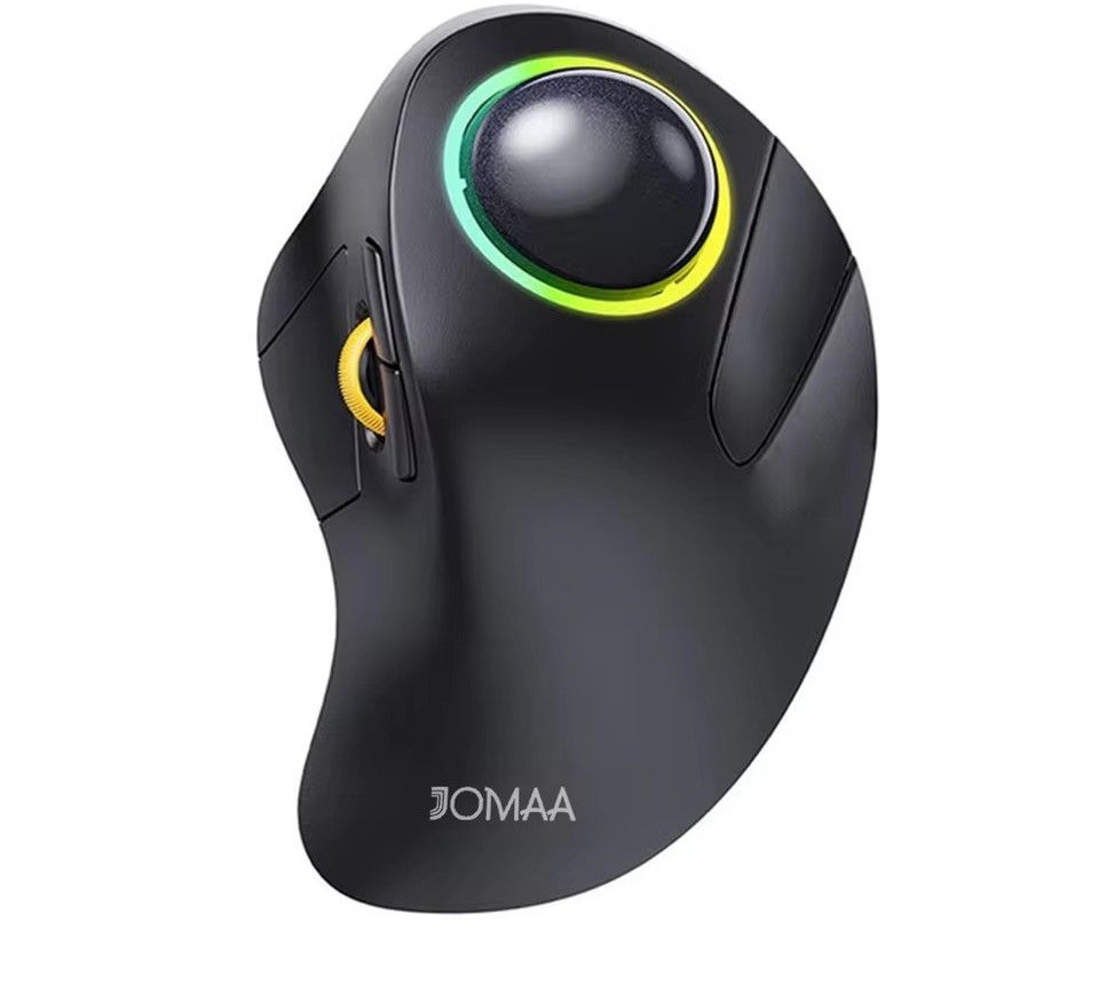 rgb wireless trackball mouse rechargeable ergonomic rollerball mouse for laptop, mac, ipad & gaming