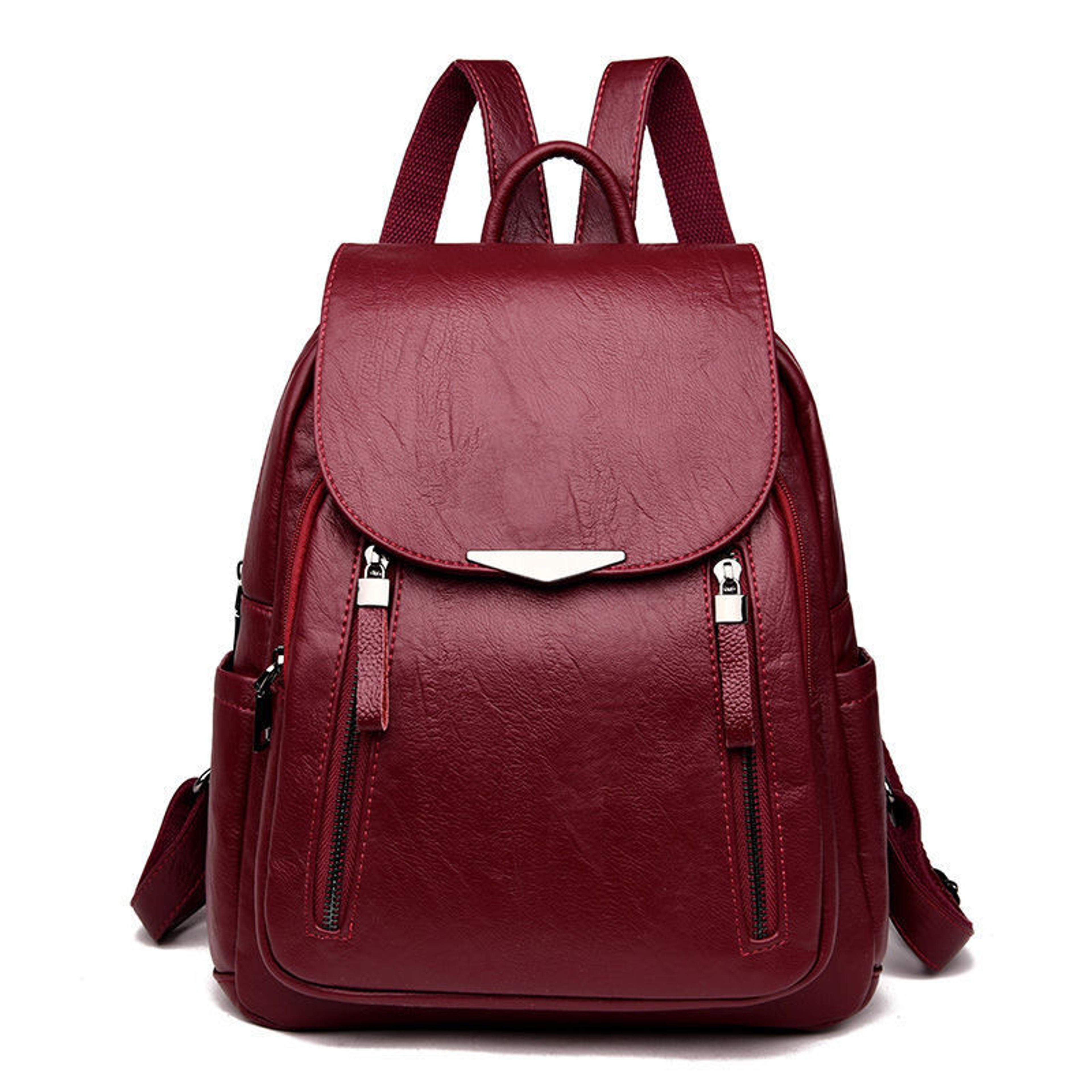 elegant pu leather women's backpack, back to school backpack, fashion travel backpack for women