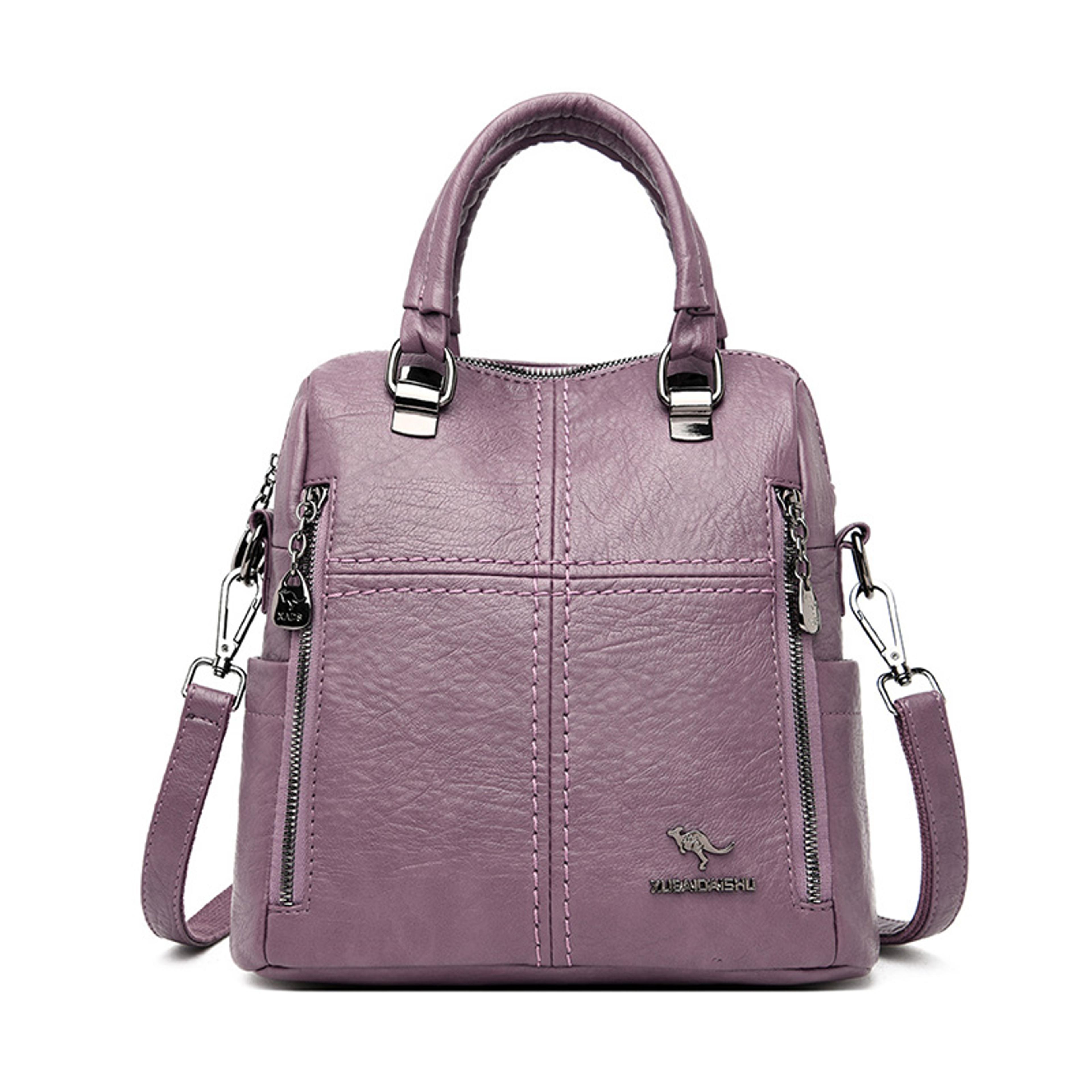 elegant women's leather backpack for everyday travel back to school backpack multifunction fashion bag