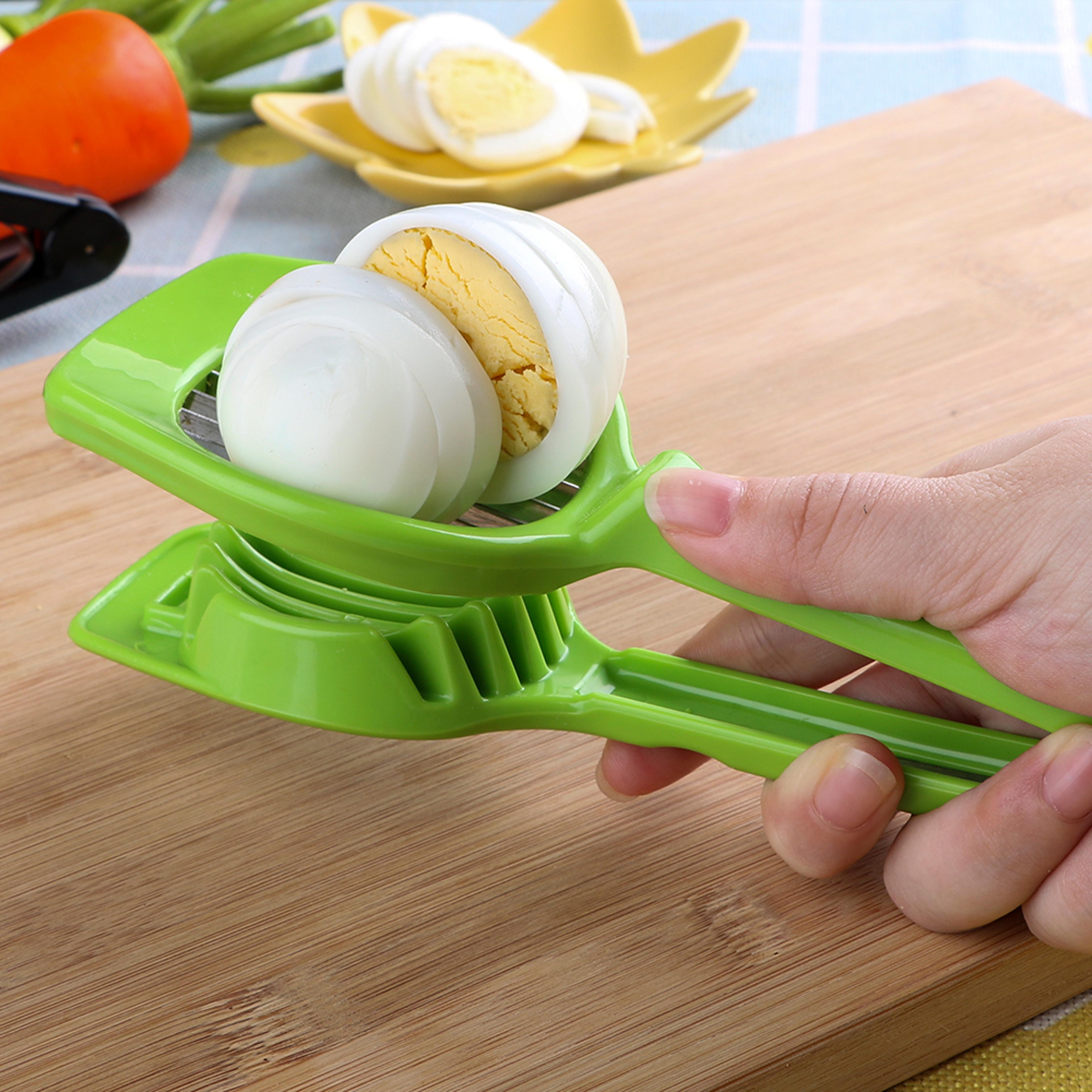 precision egg slicer pro with stainless steel multipurpose fruit cutter