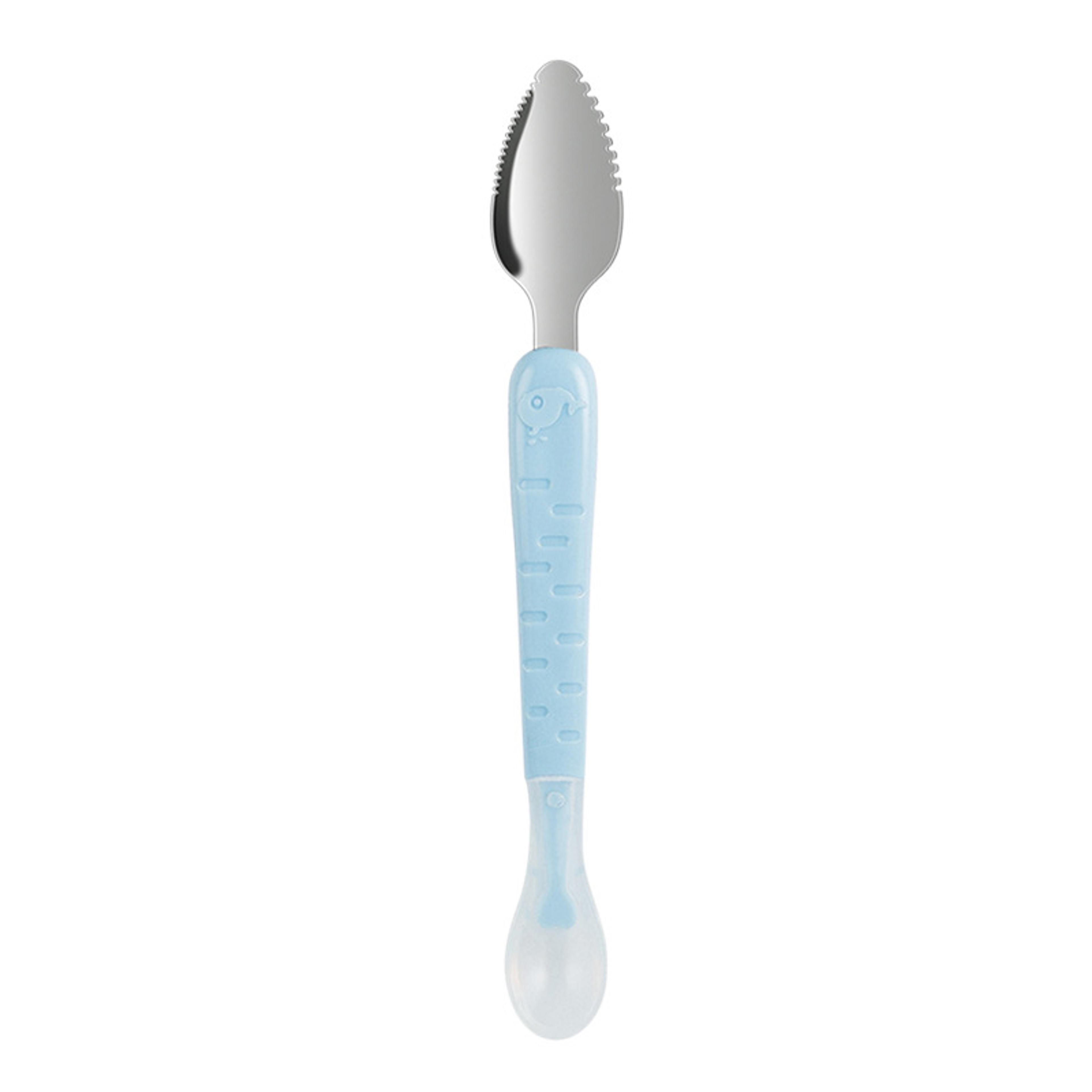 food scraper spoon with dual head silicone baby puree maker & fruit feeder spoon
