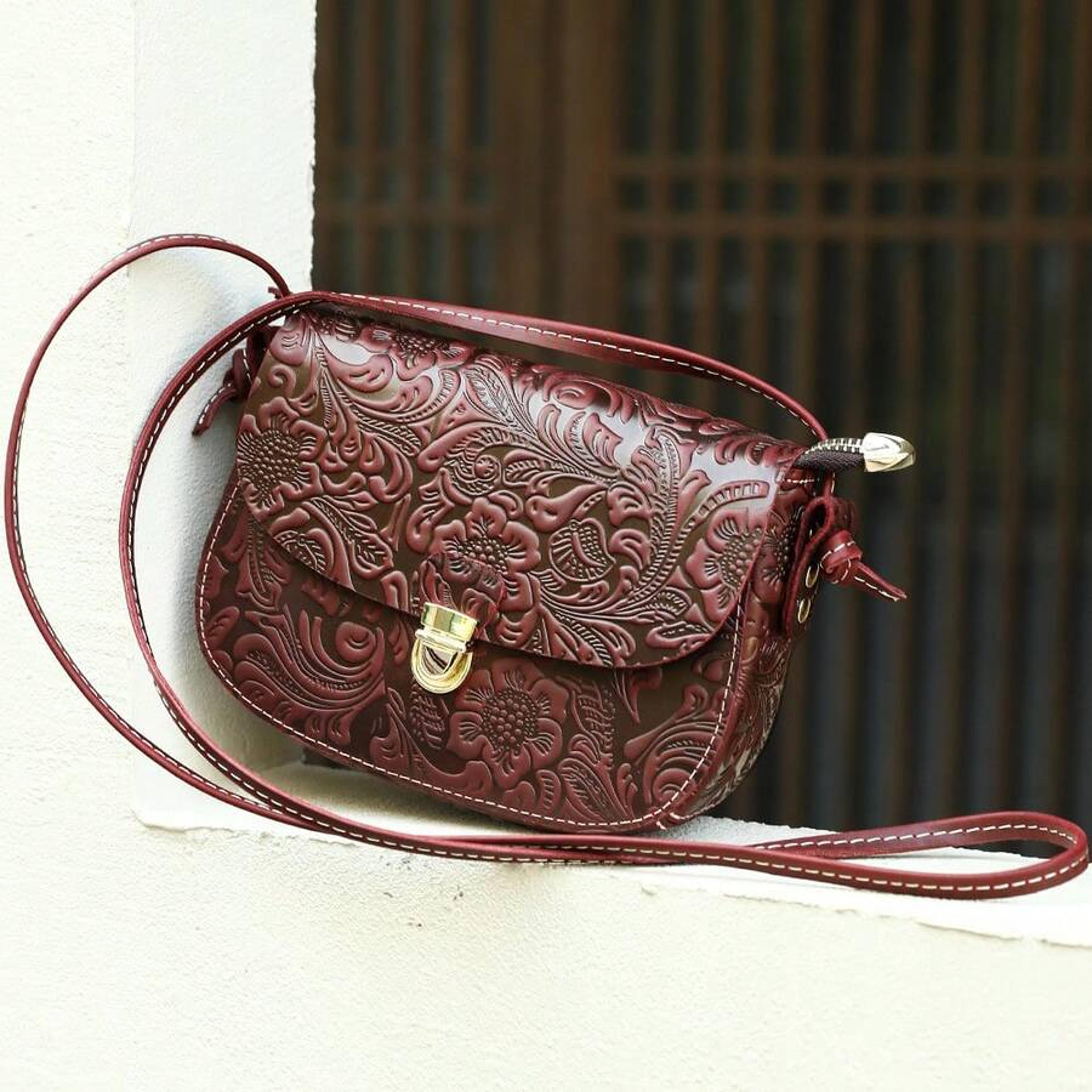 vintage leather crossbody bag for women crazy horse leather phone shoulder saddle bag