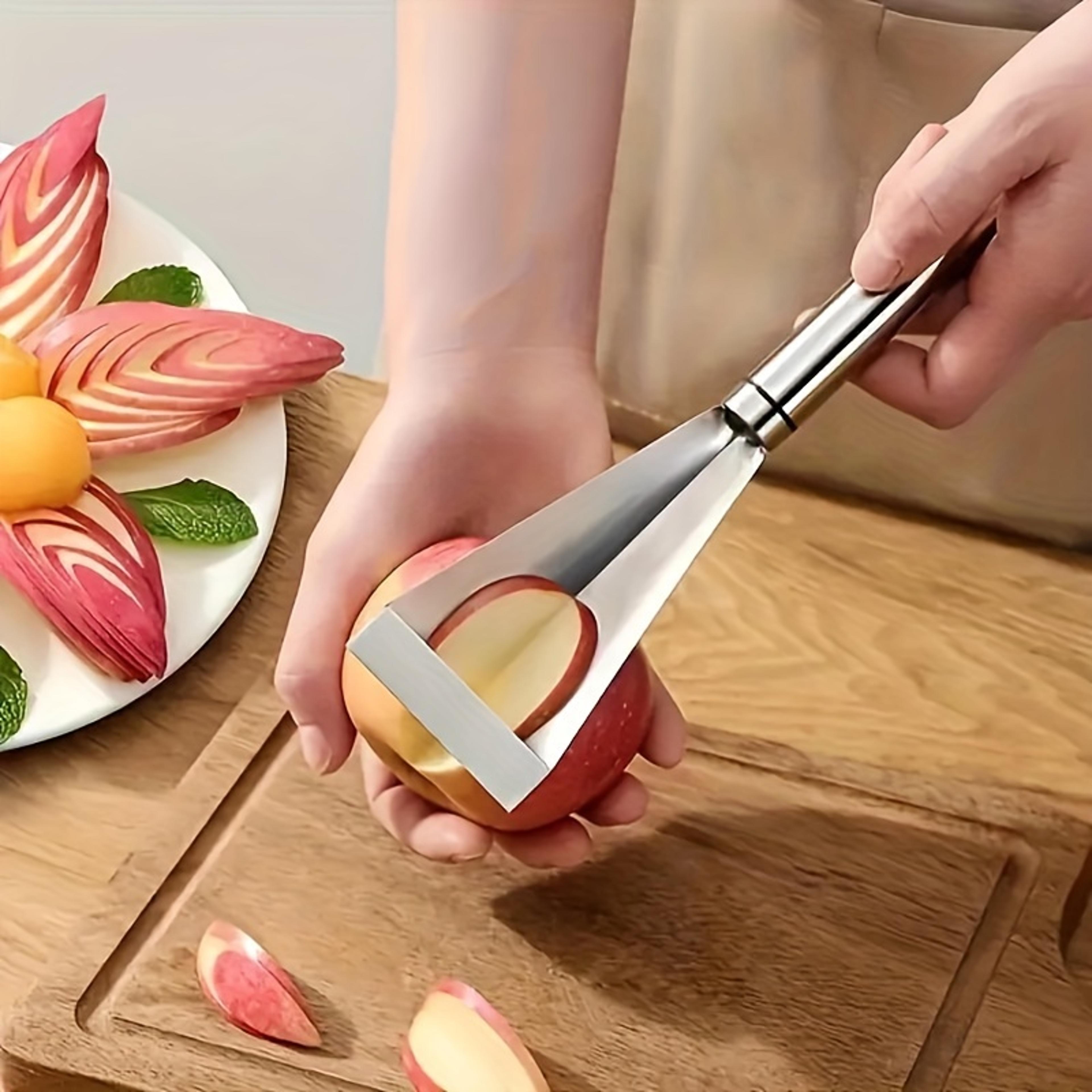 triangular fruit carving knife stainless steel fruit decorating tool for elegant fruit & vegetable garnishes