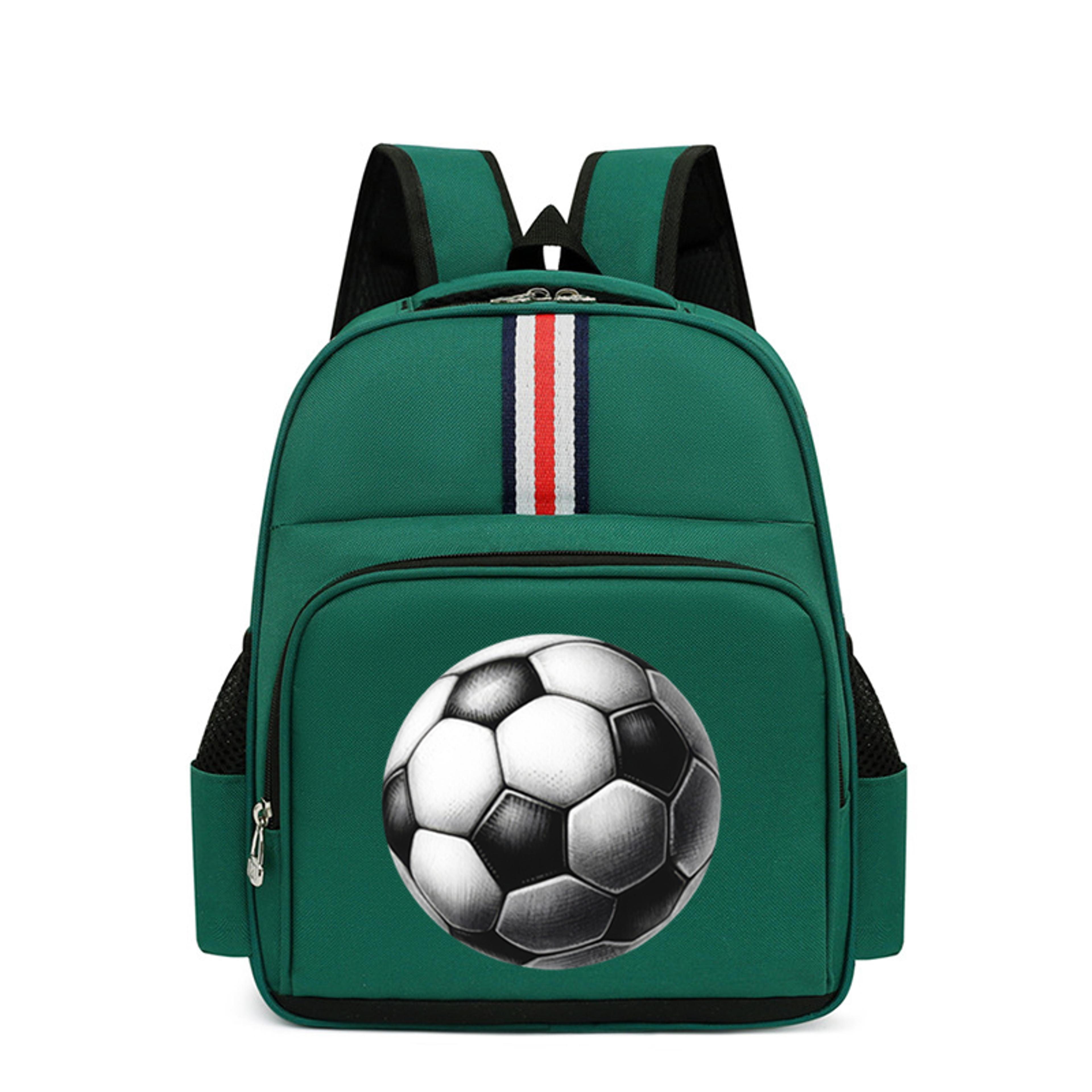 football print kids soccer backpack for boys & girls lightweight kindergarten backpack for preschool