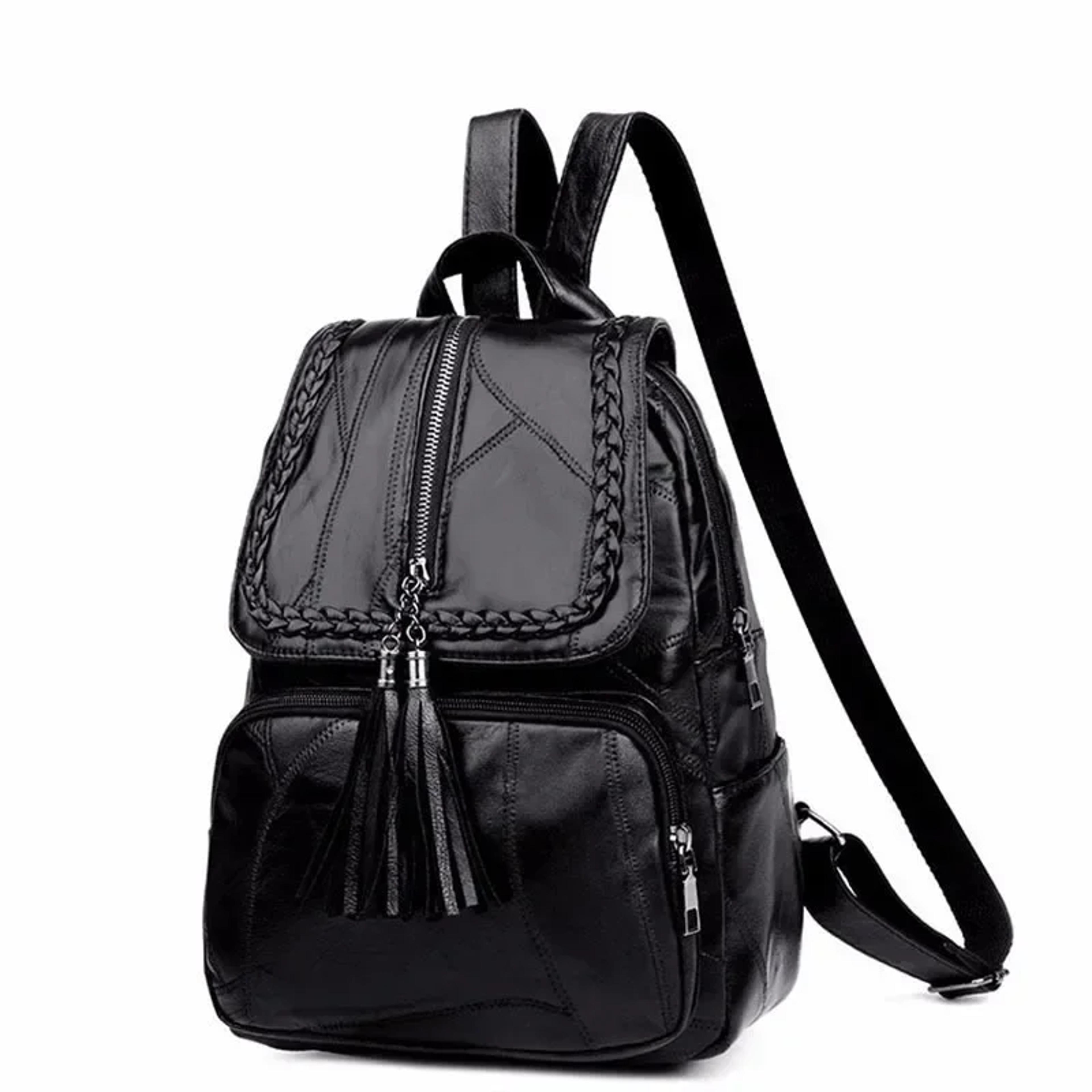 women's leather backpack for women large capacity travel & school backpack