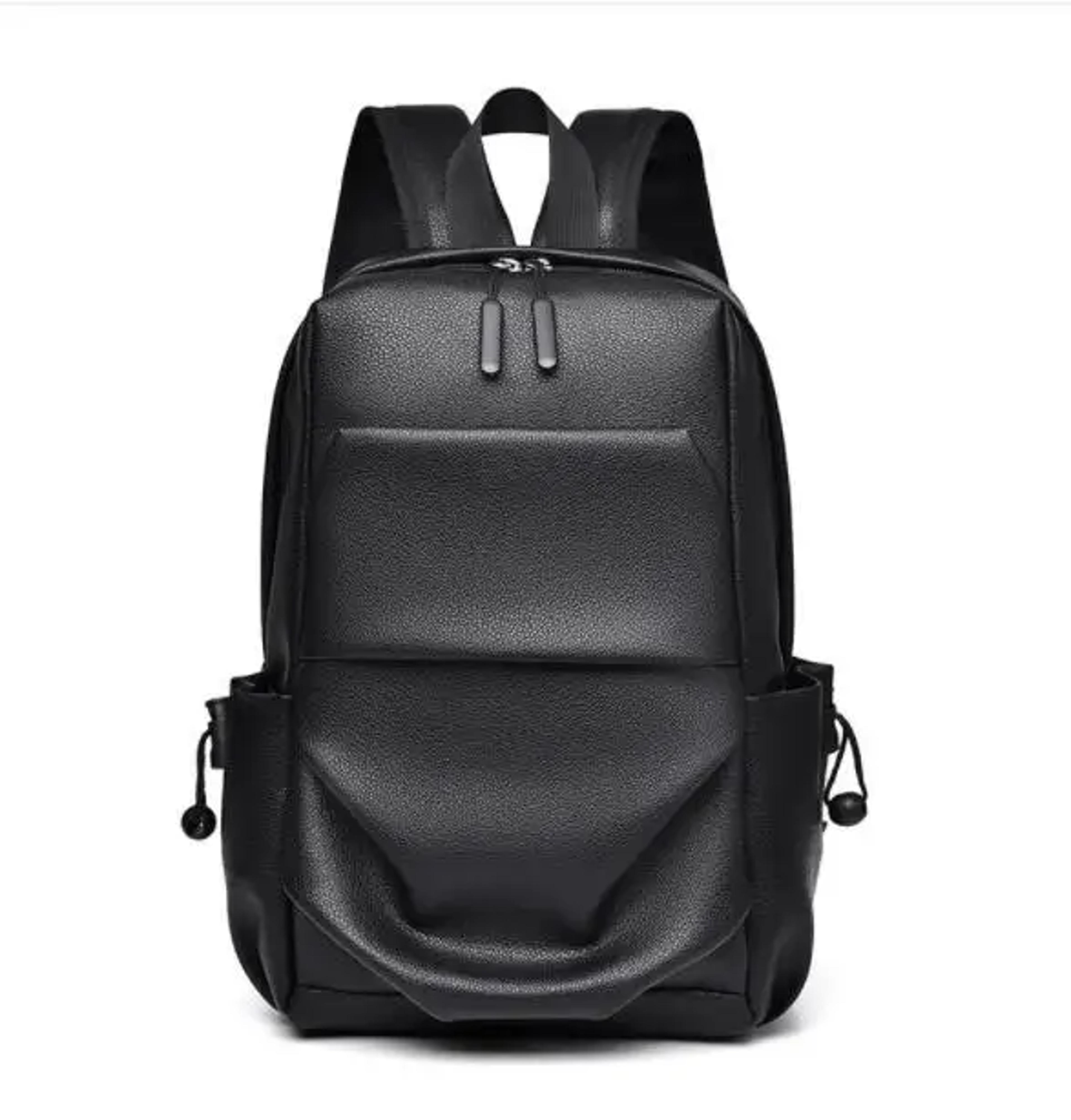 leather backpack for men waterproof pu travel & commuter backpack