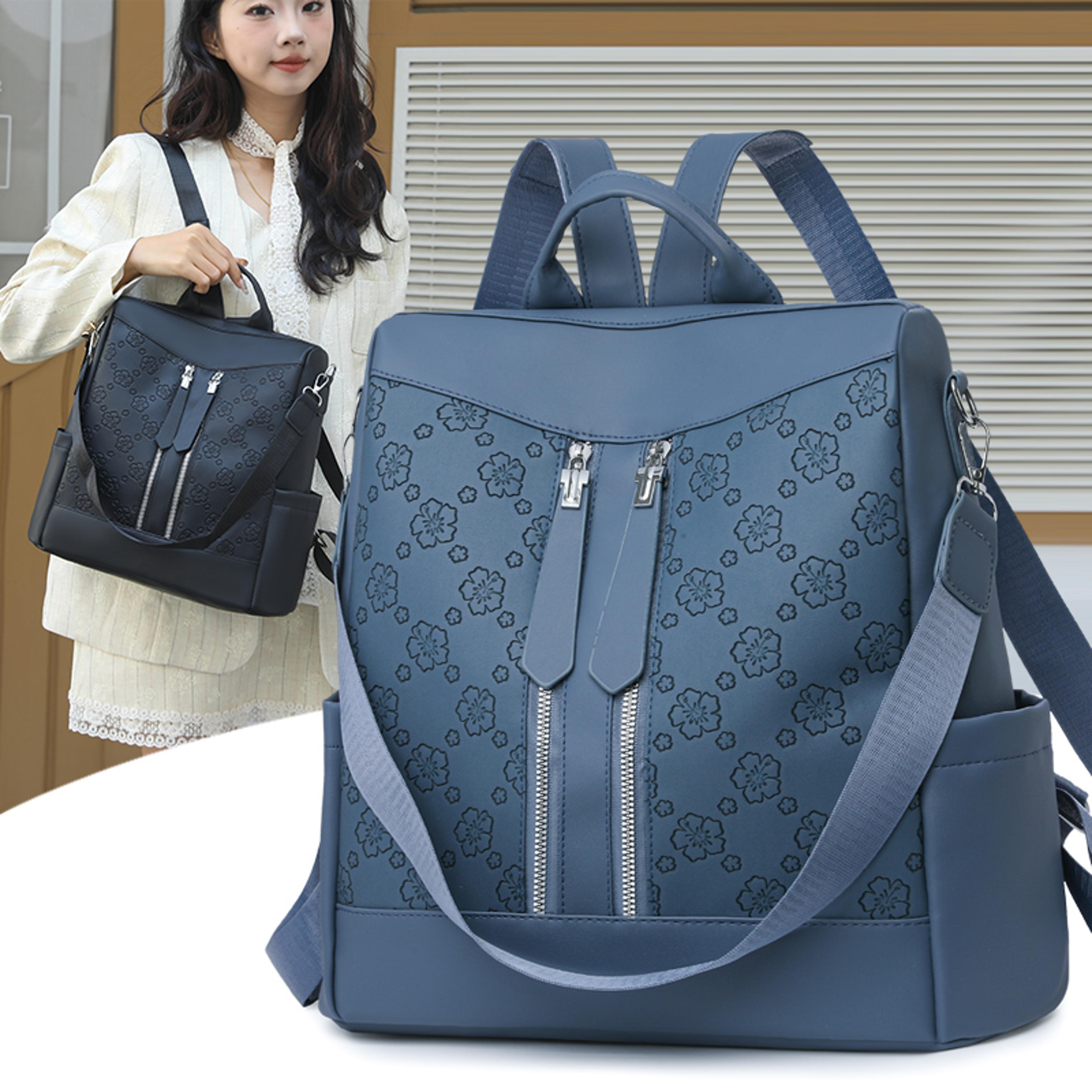 anti-theft women's backpack large capacity leather backpack purse for work, travel & daily use