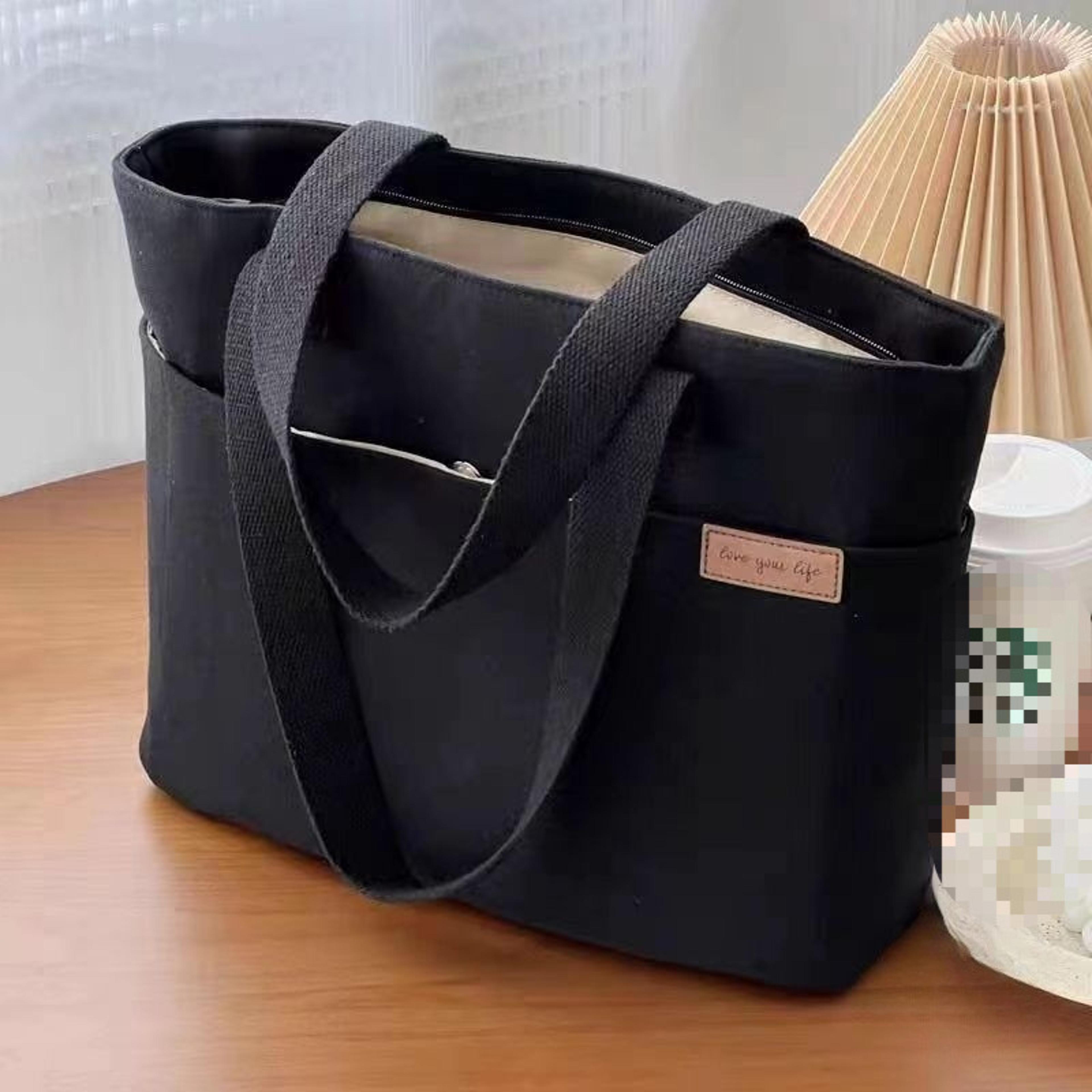women's canvas tote bag large capacity shoulder bag for work, college & everyday commute