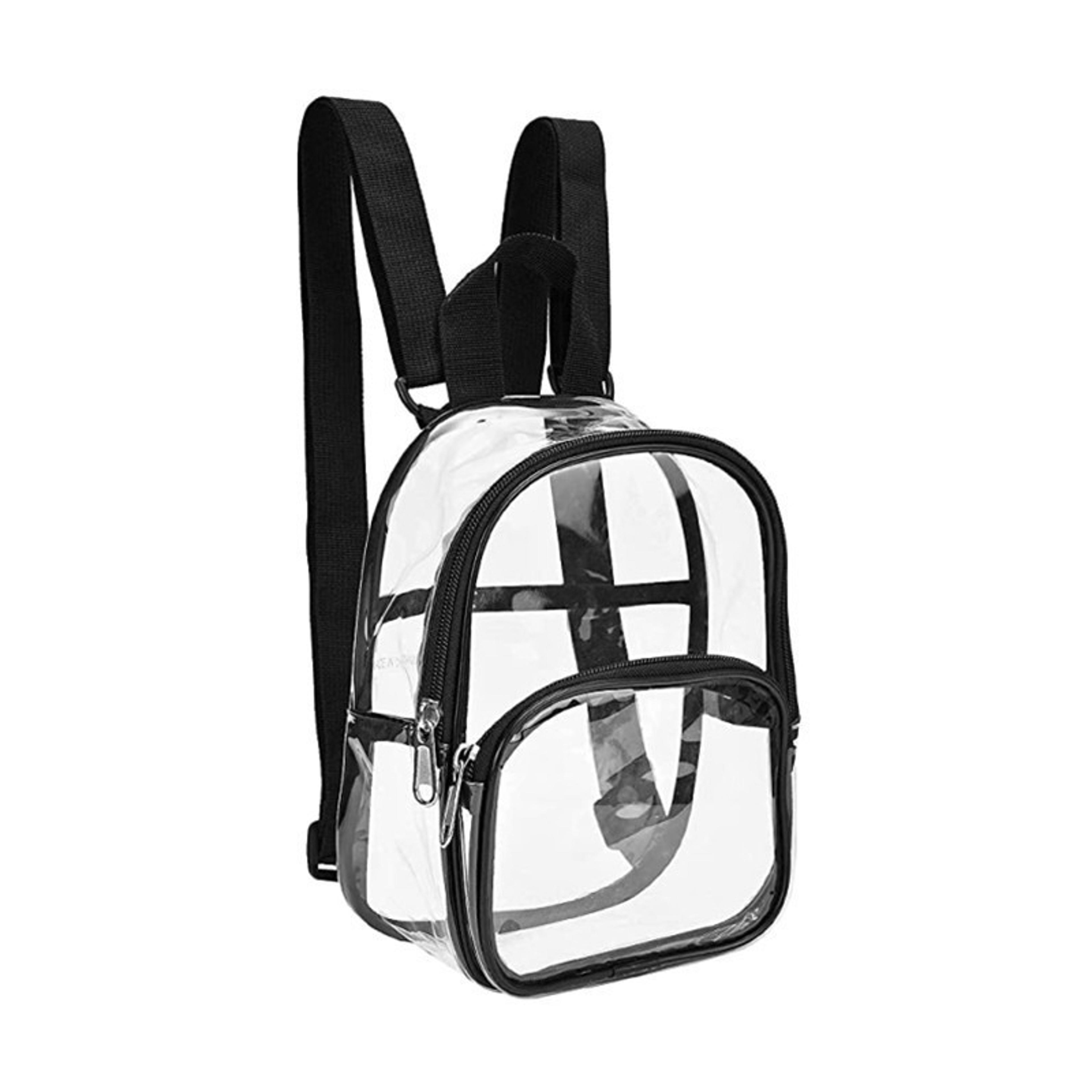 clear waterproof pvc backpack large capacity transparent travel & stadium approved bag