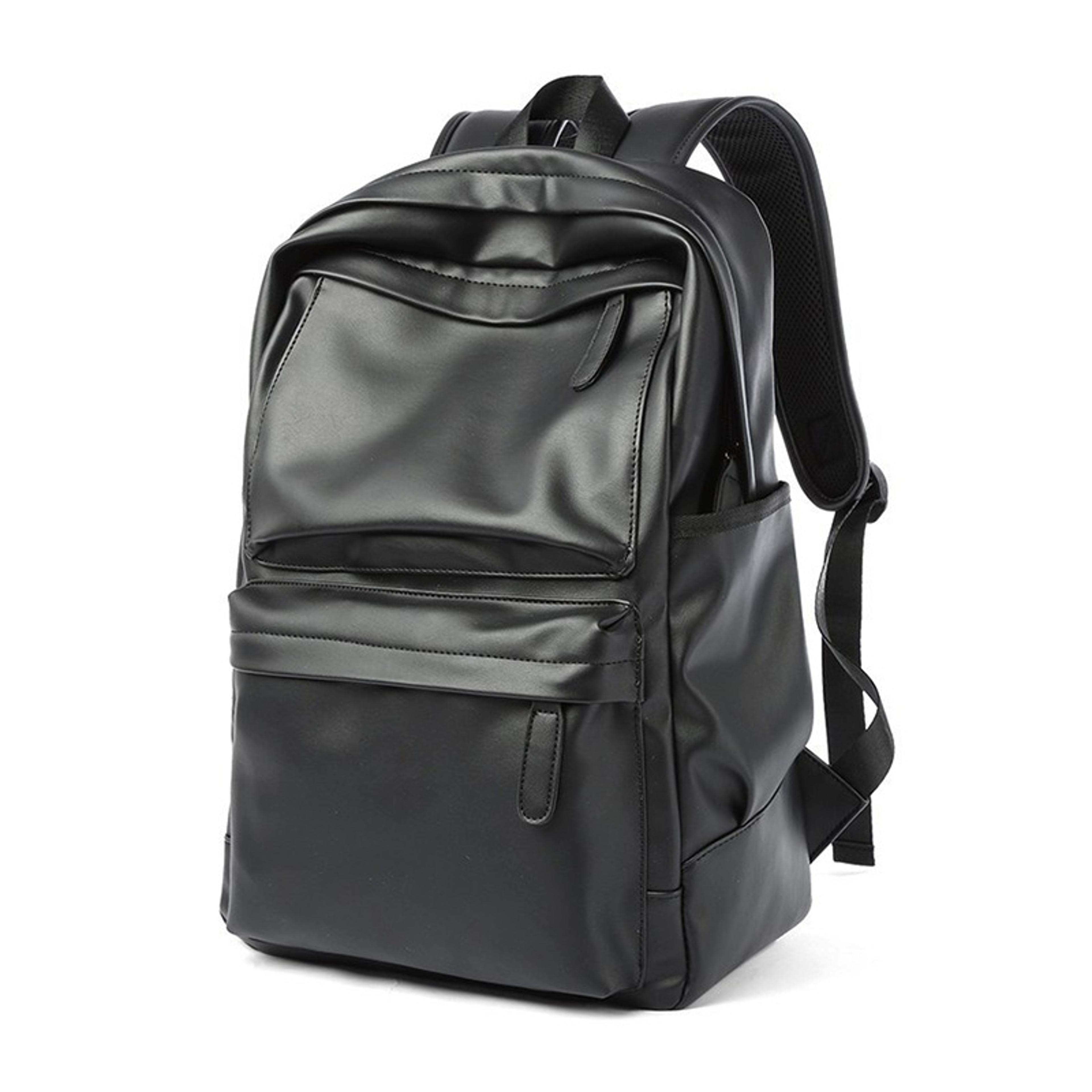 urban voyager pu leather backpack for men with laptop sleeve back to school backpack