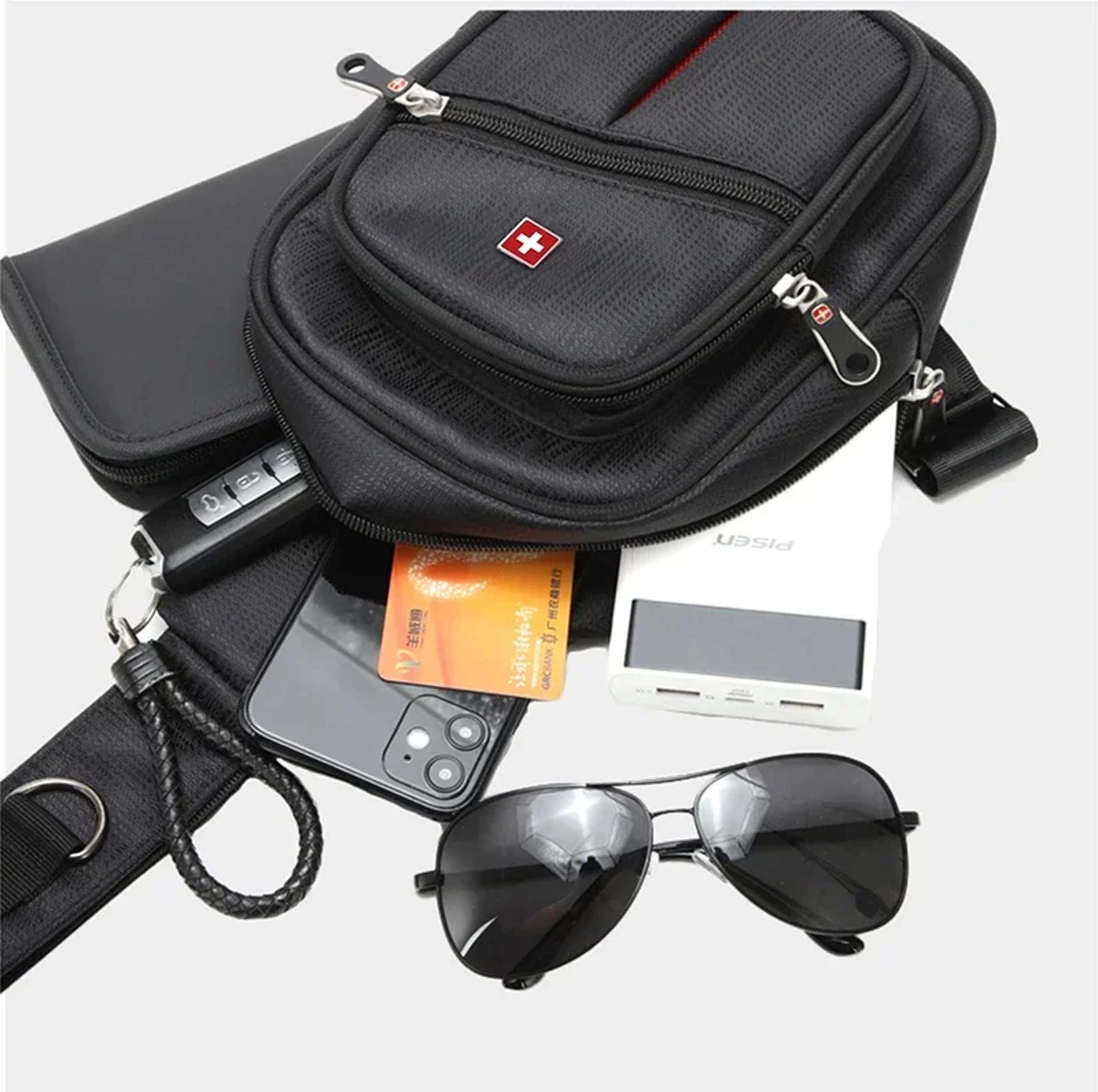 men's sling bag waterproof crossbody chest bag large capacity, back to school backpack