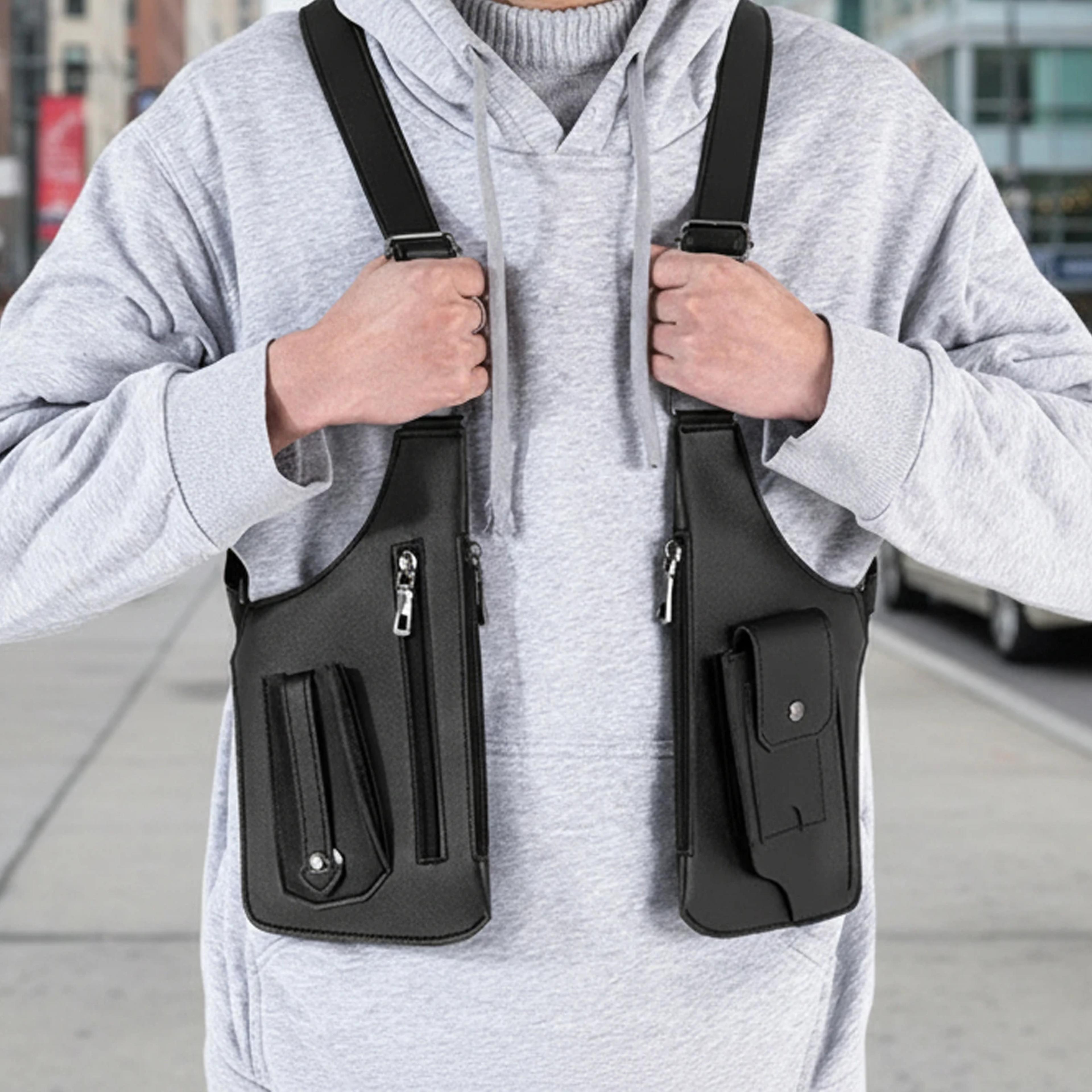 shoulder holster bag with rfid style storage, back to school backpack travel underarm crossbody