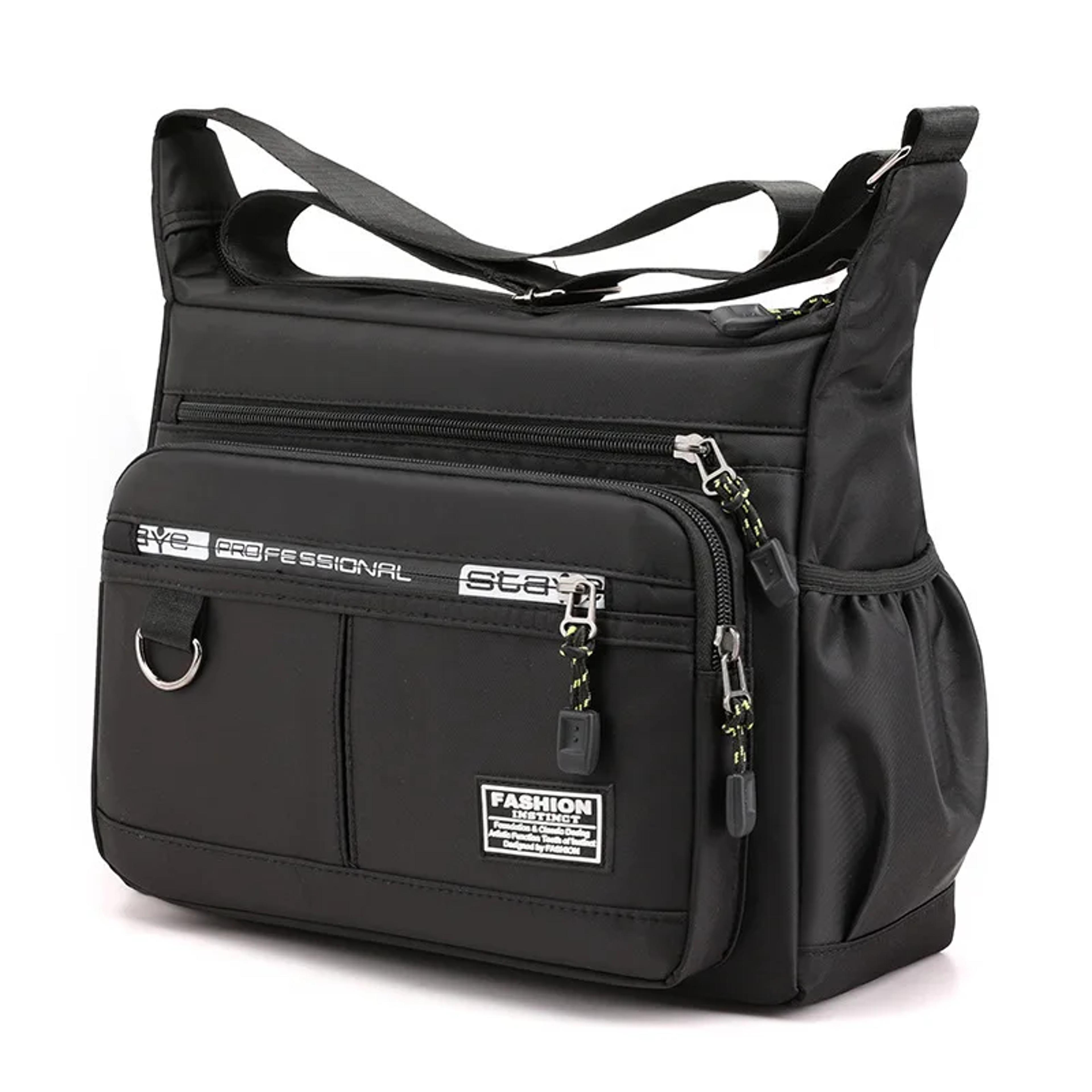 executive men's crossbody bag for work & travel back to school backpack with multi pocket organizer