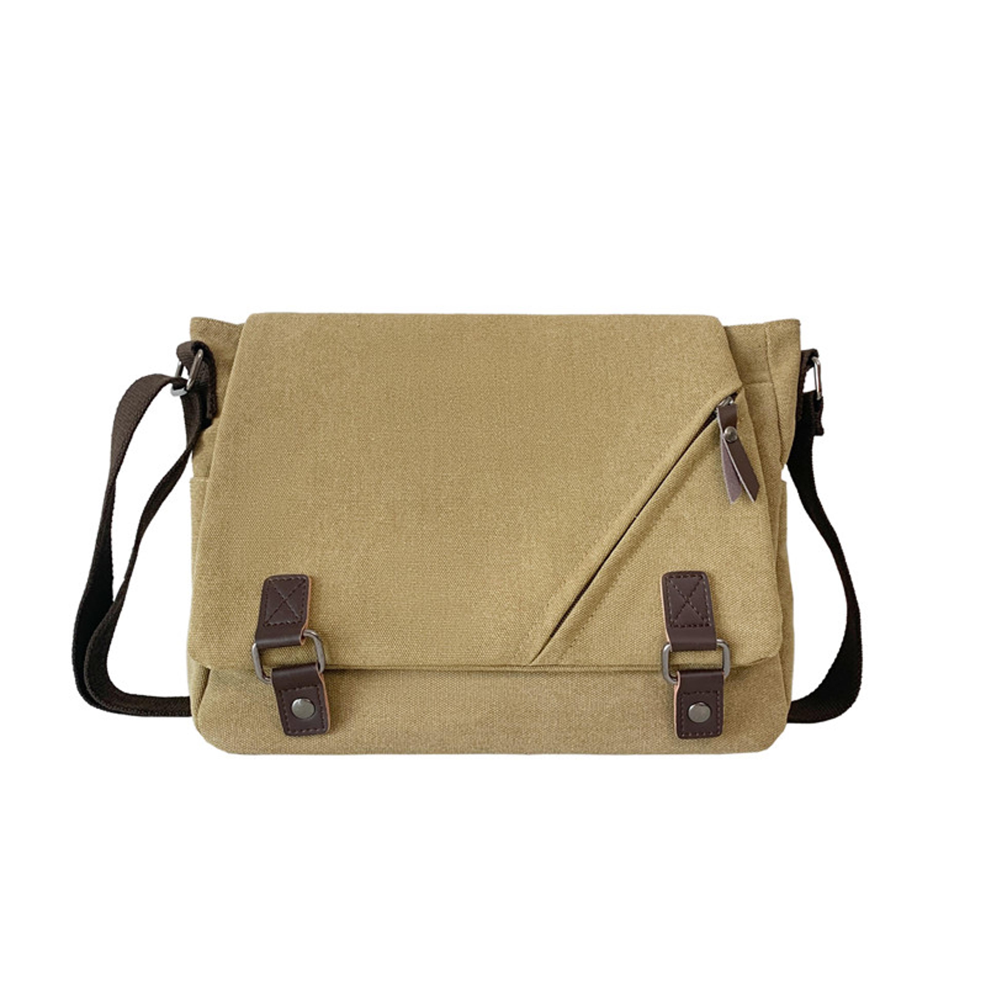 men canvas messenger bag, large crossbody shoulder bag for business travel school