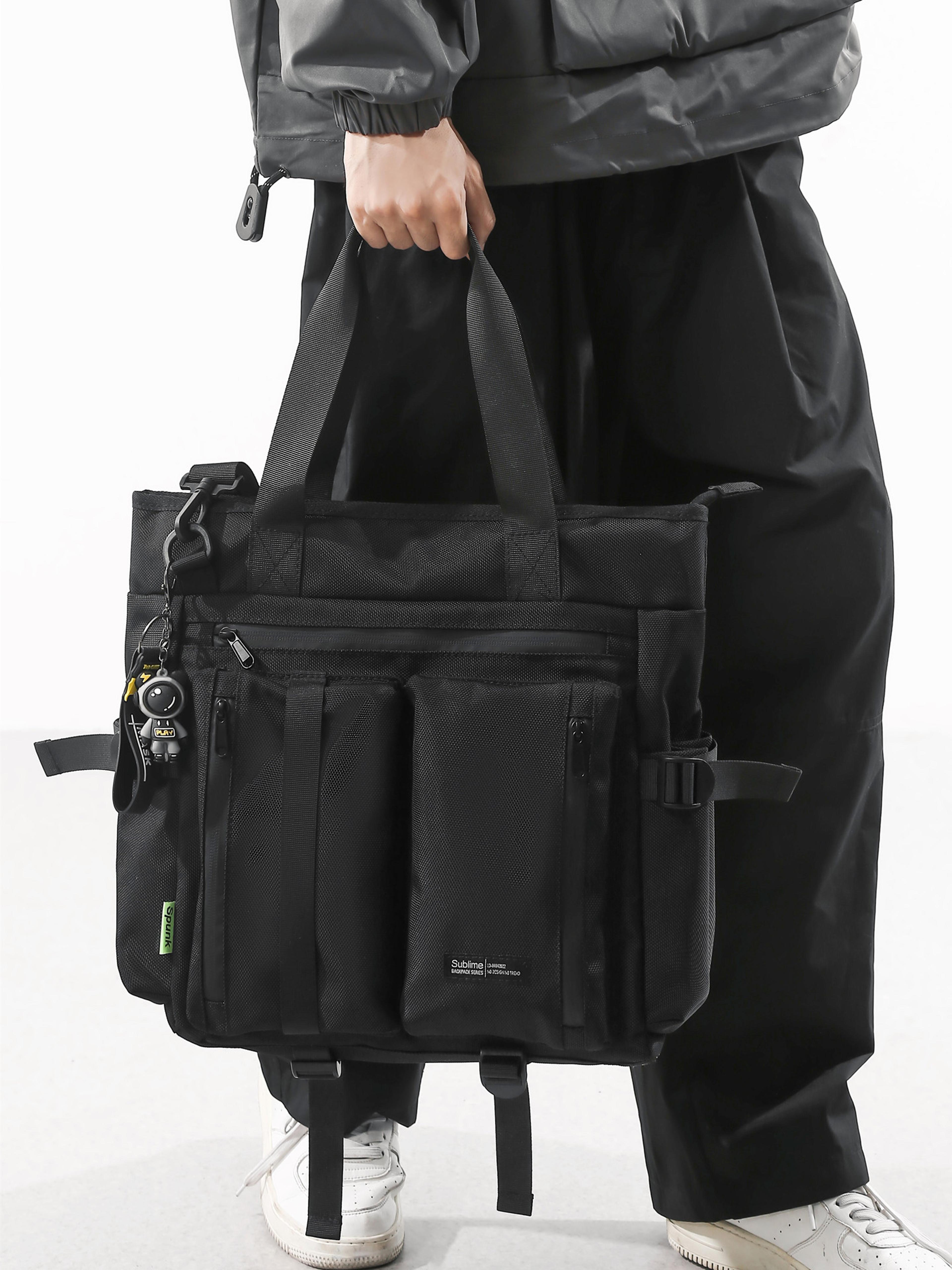 large capacity crossbody school bag, book carrying shoulder bag for students