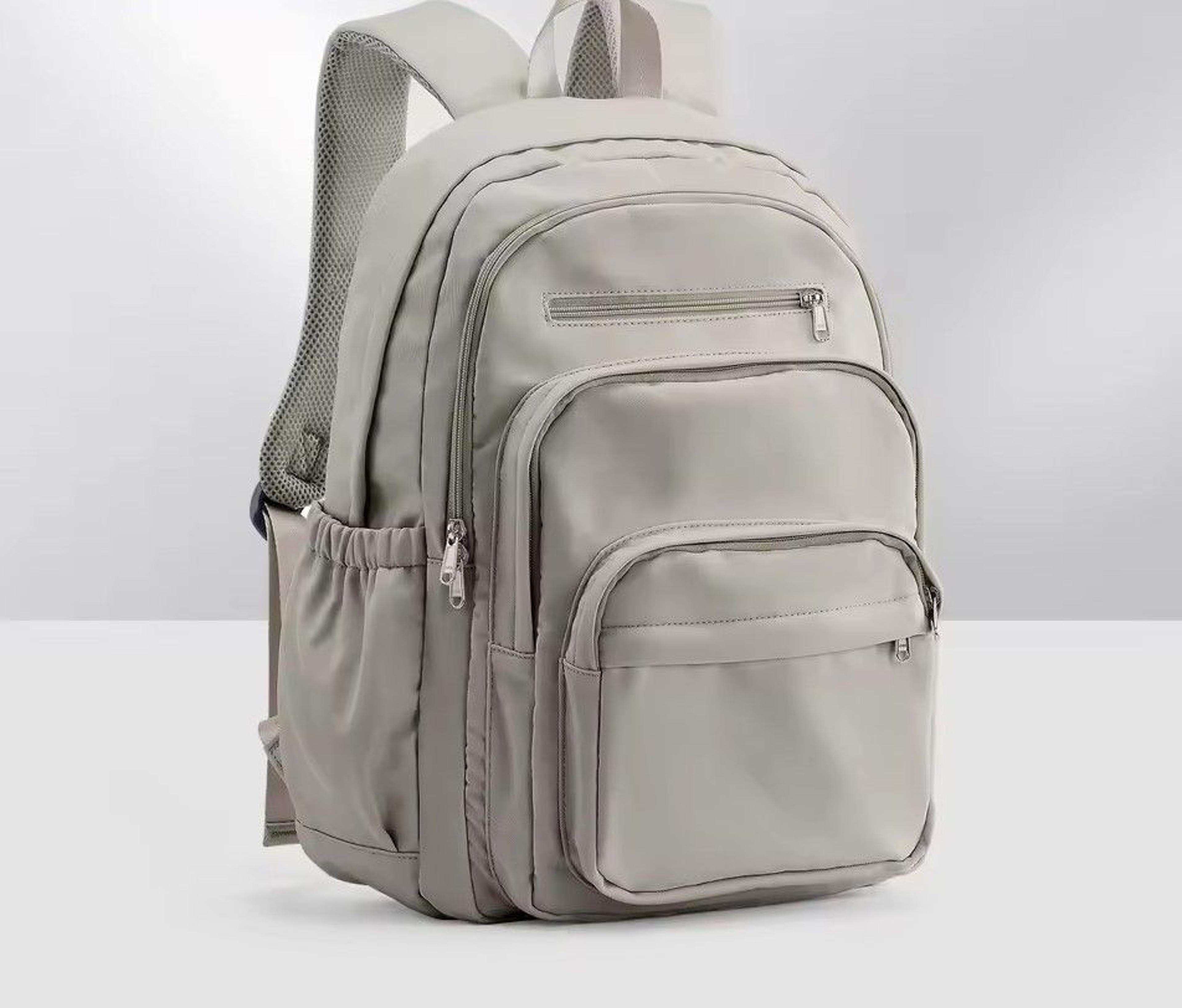 women's nylon backpack multi pocket school college lightweight bookbag