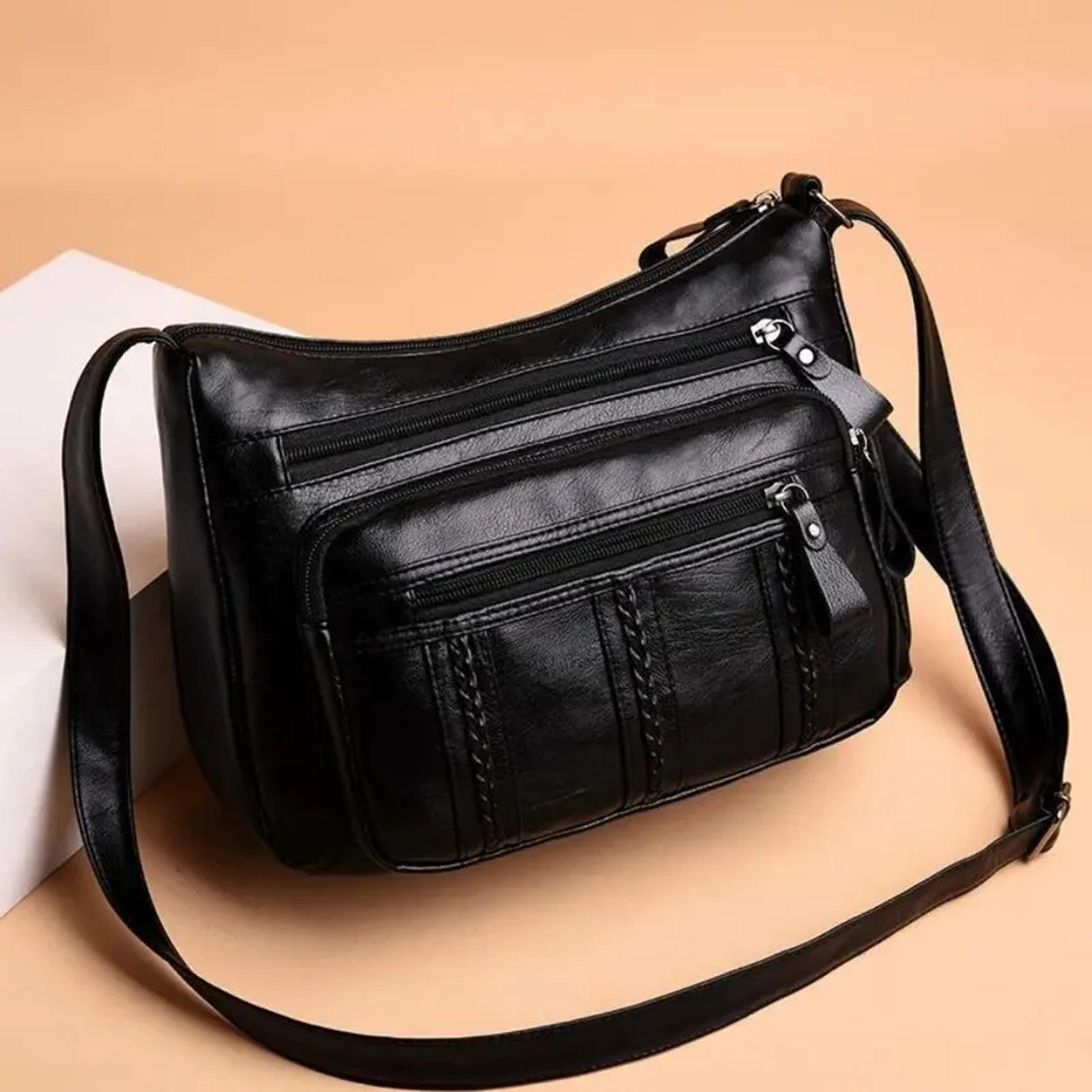 lightweight crossbody bag for women large capacity multi pocket shoulder handbag for everyday travel