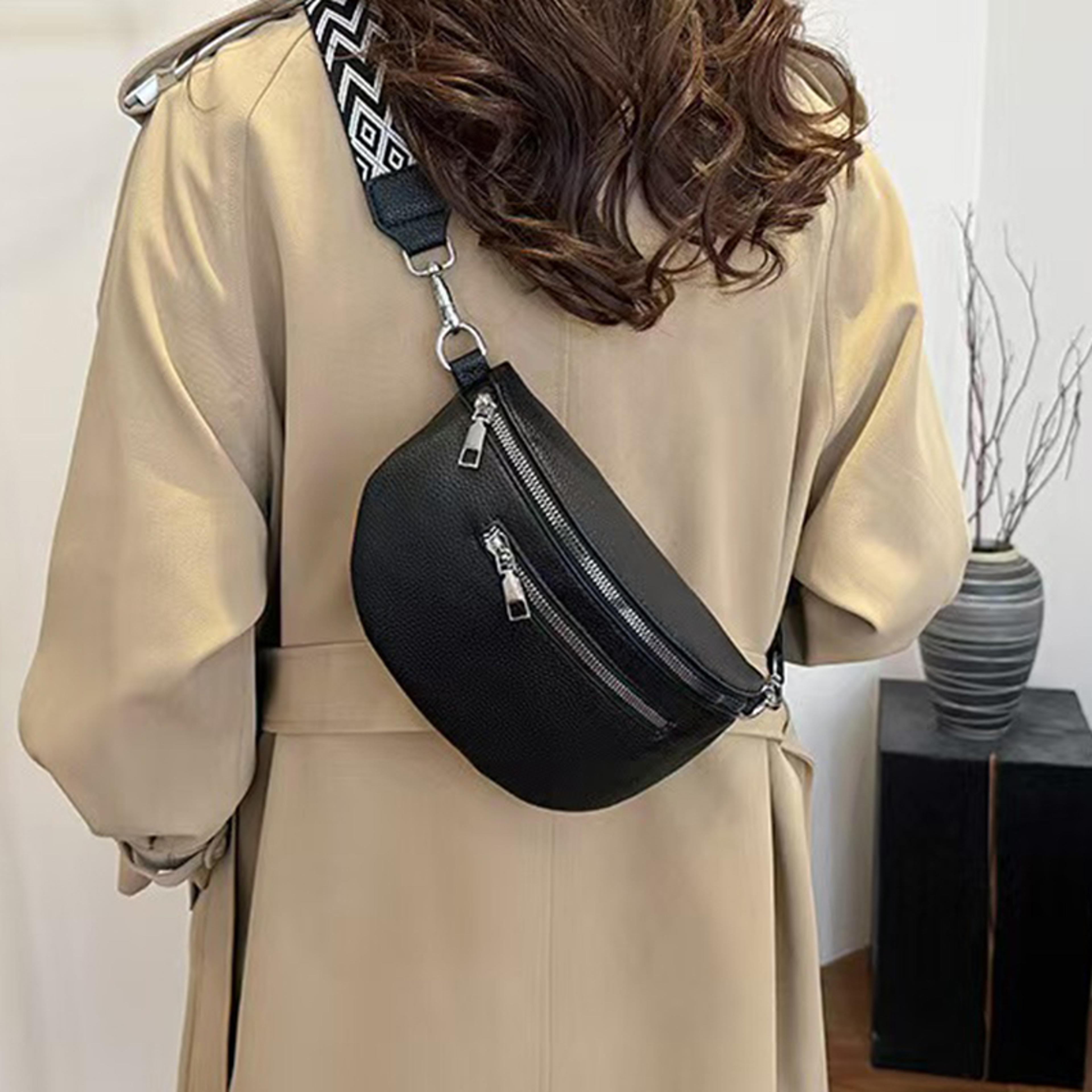 neutral rectangular crossbody bag for men women with detachable shoulder strap