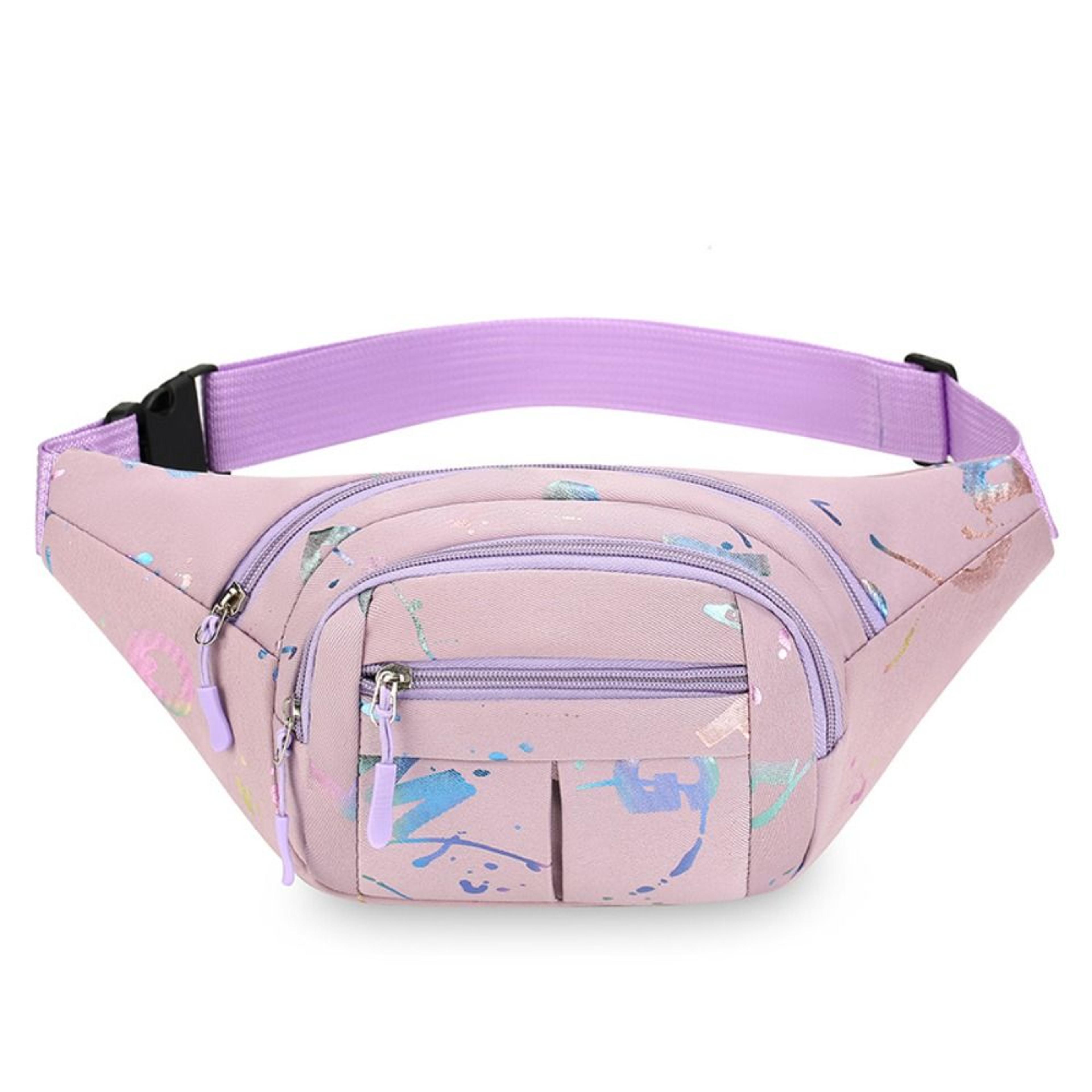 women waterproof sport waist bag multiple compartments running crossbody chest bag