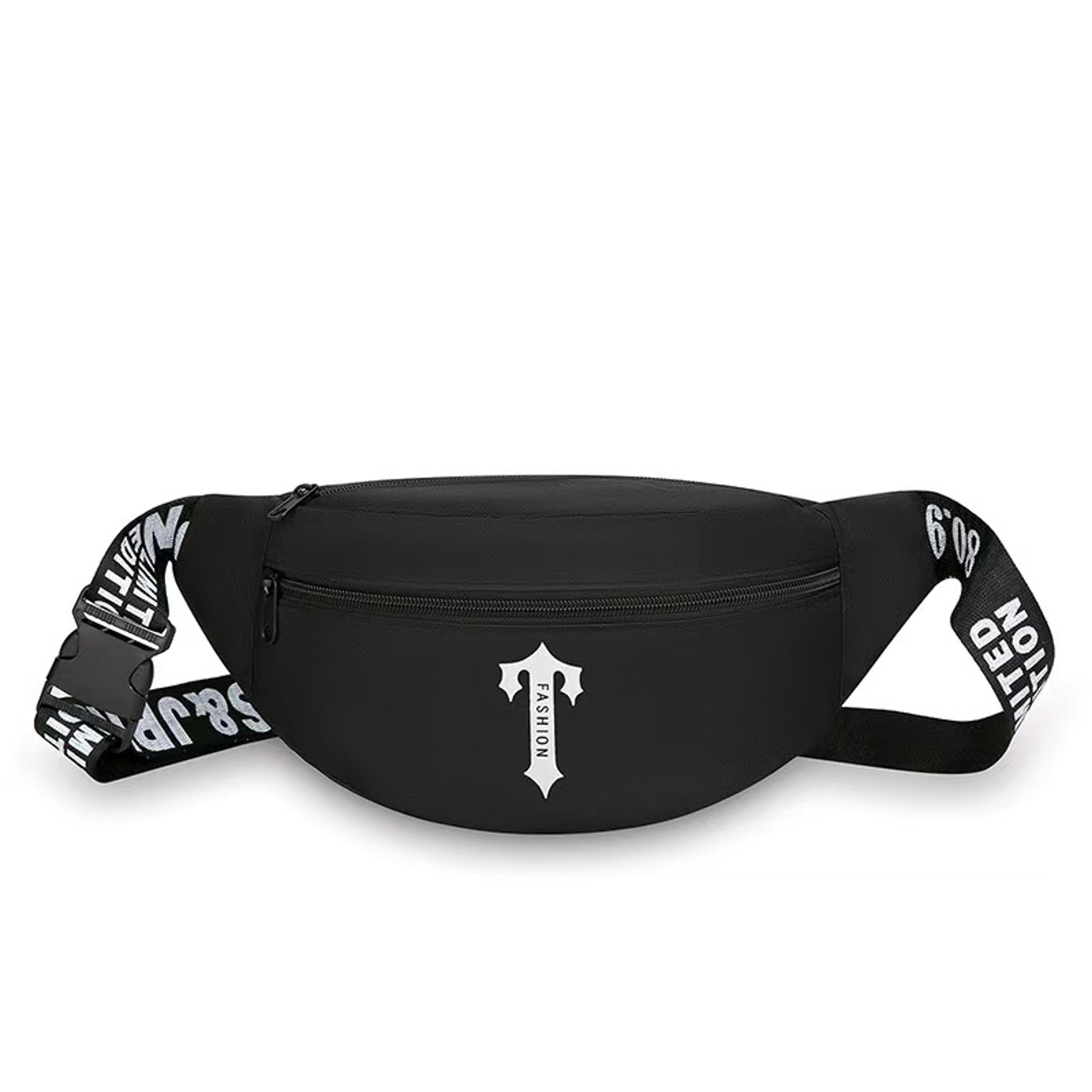 men multi pocket waist bag large capacity outdoor sports crossbody pack