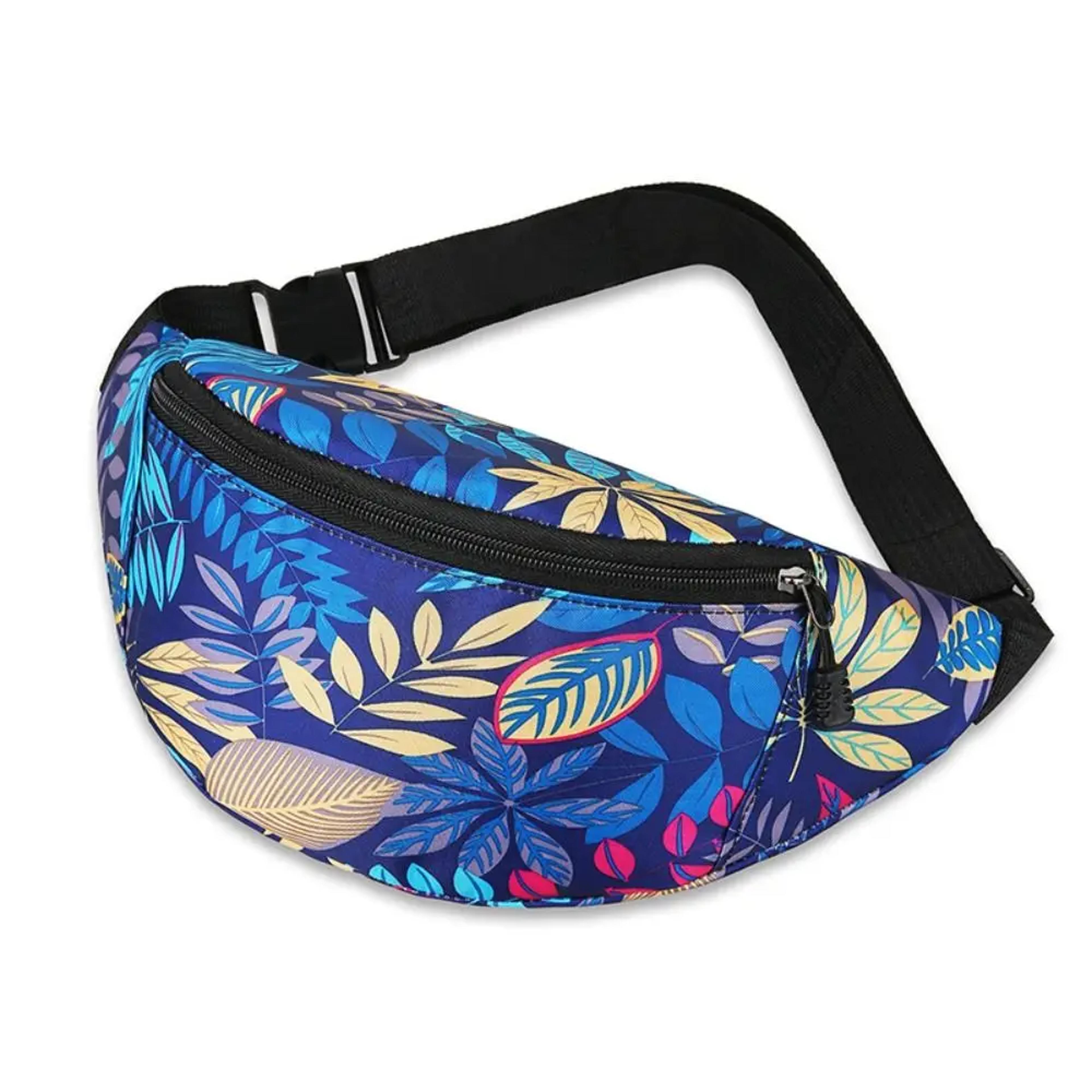 vibrant floral waterproof fanny pack large capacity travel crossbody bag