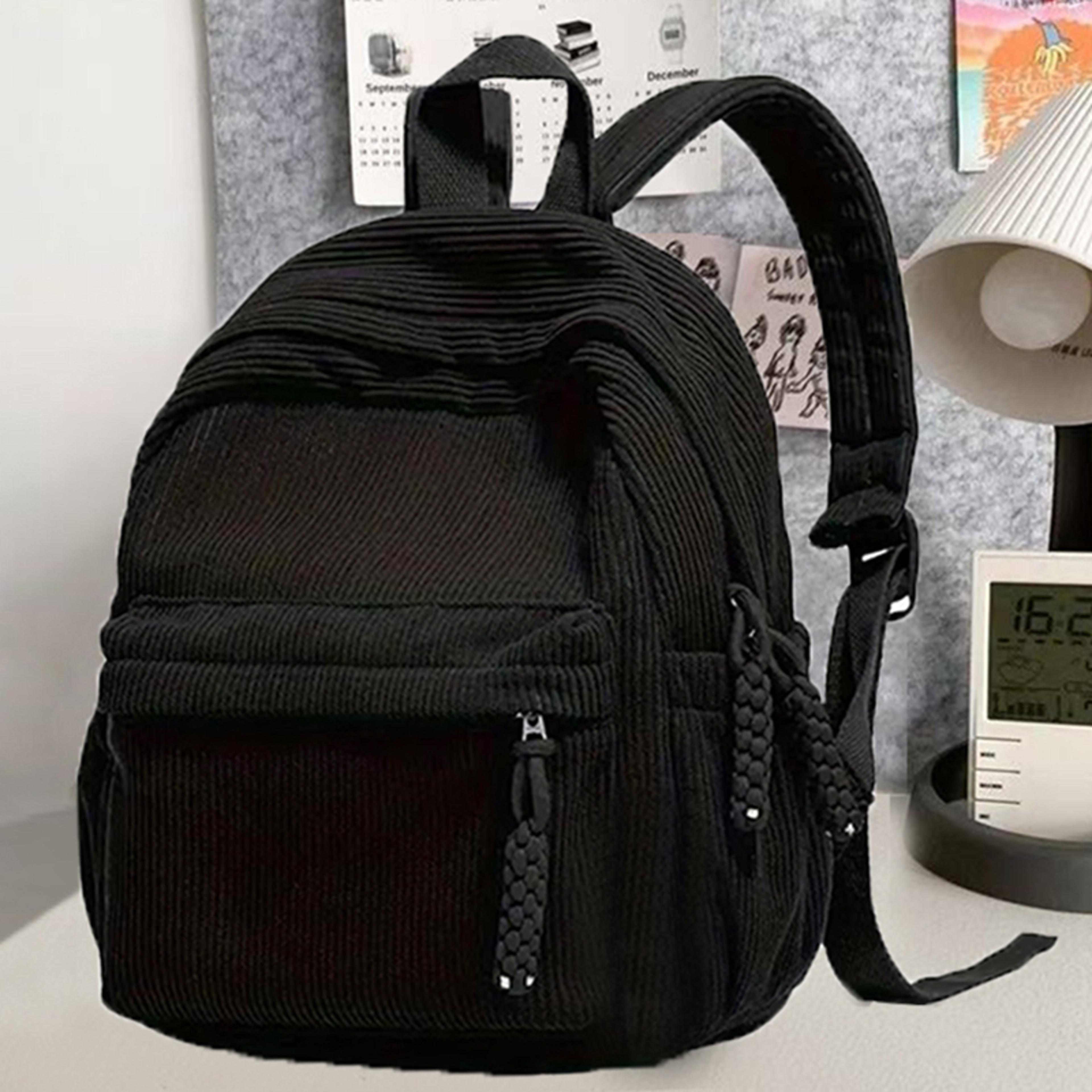 cozy corduroy mini backpack stylish lightweight casual bag