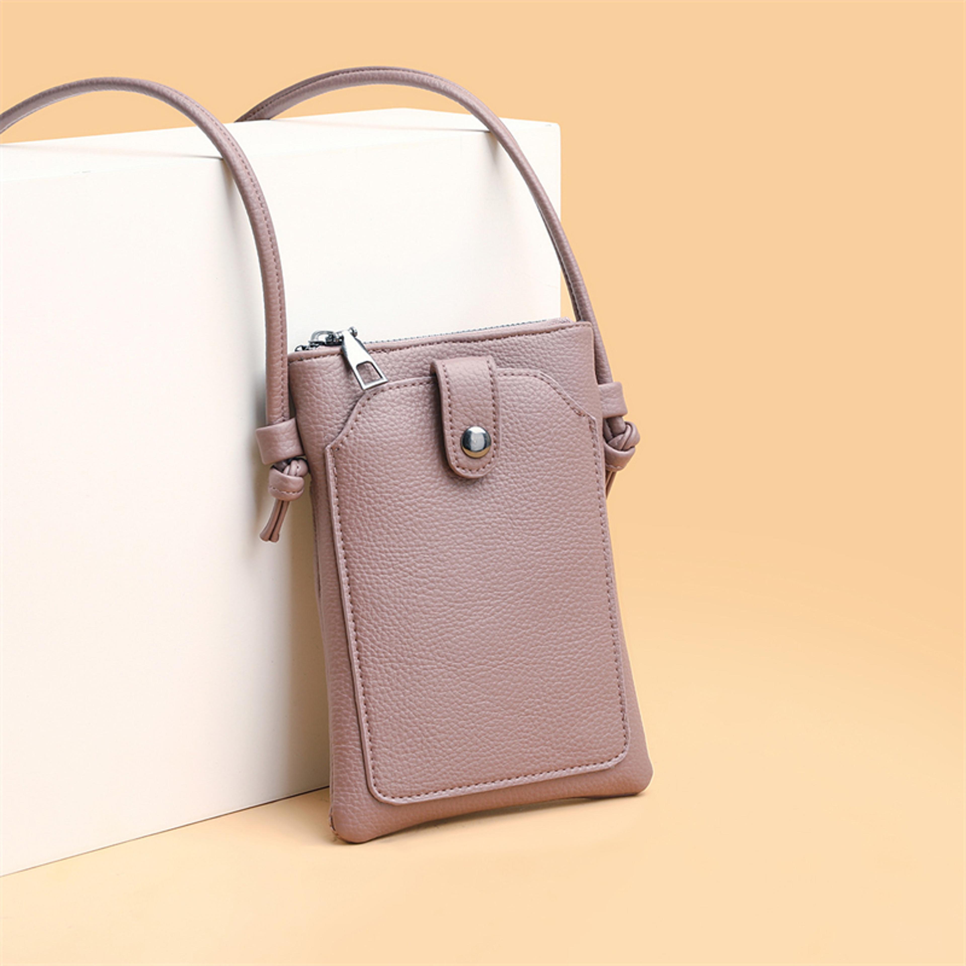 compact pu leather mini crossbody bag and phone wallet with strap