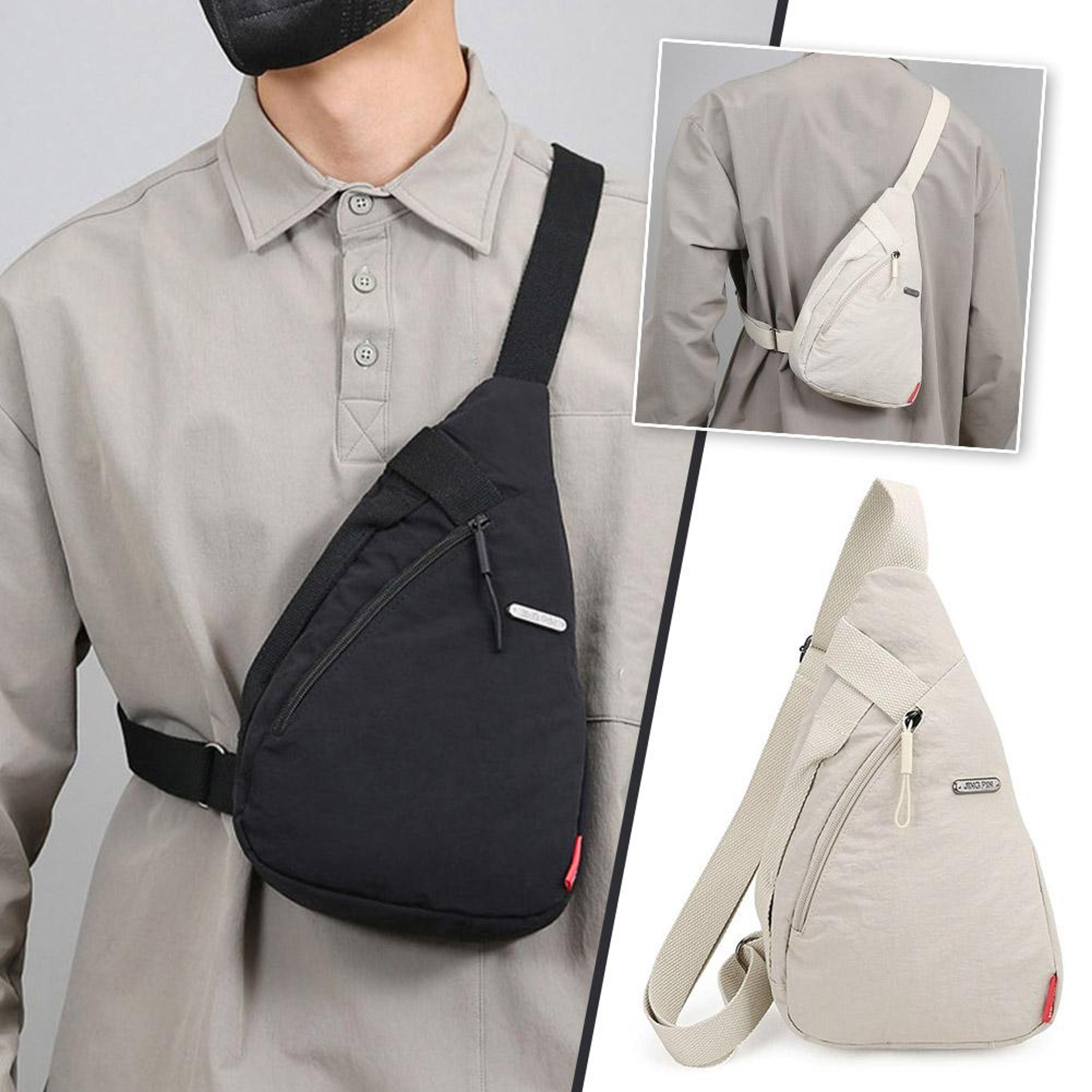 large capacity chest bag for men women crossbody sling bag for travel cycling hiking