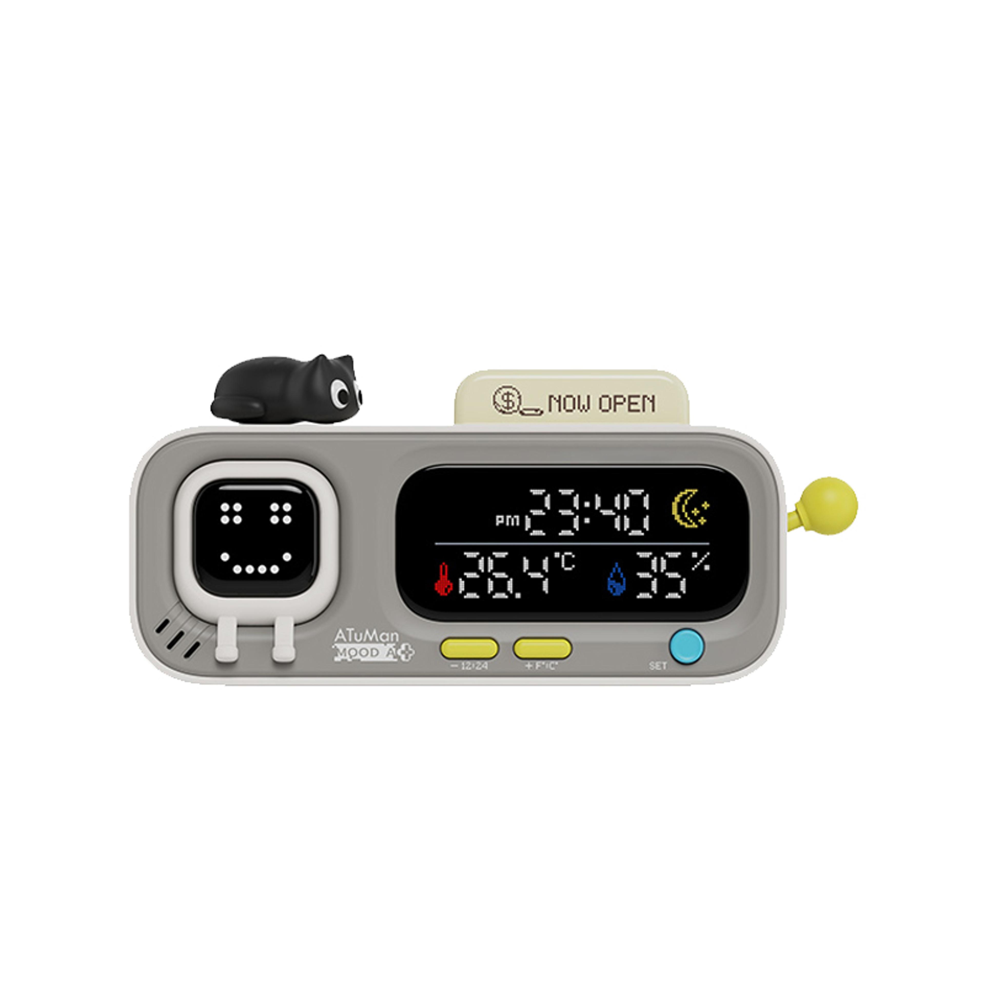 smart desktop temperature humidity clock large screen digital indoor thermometer