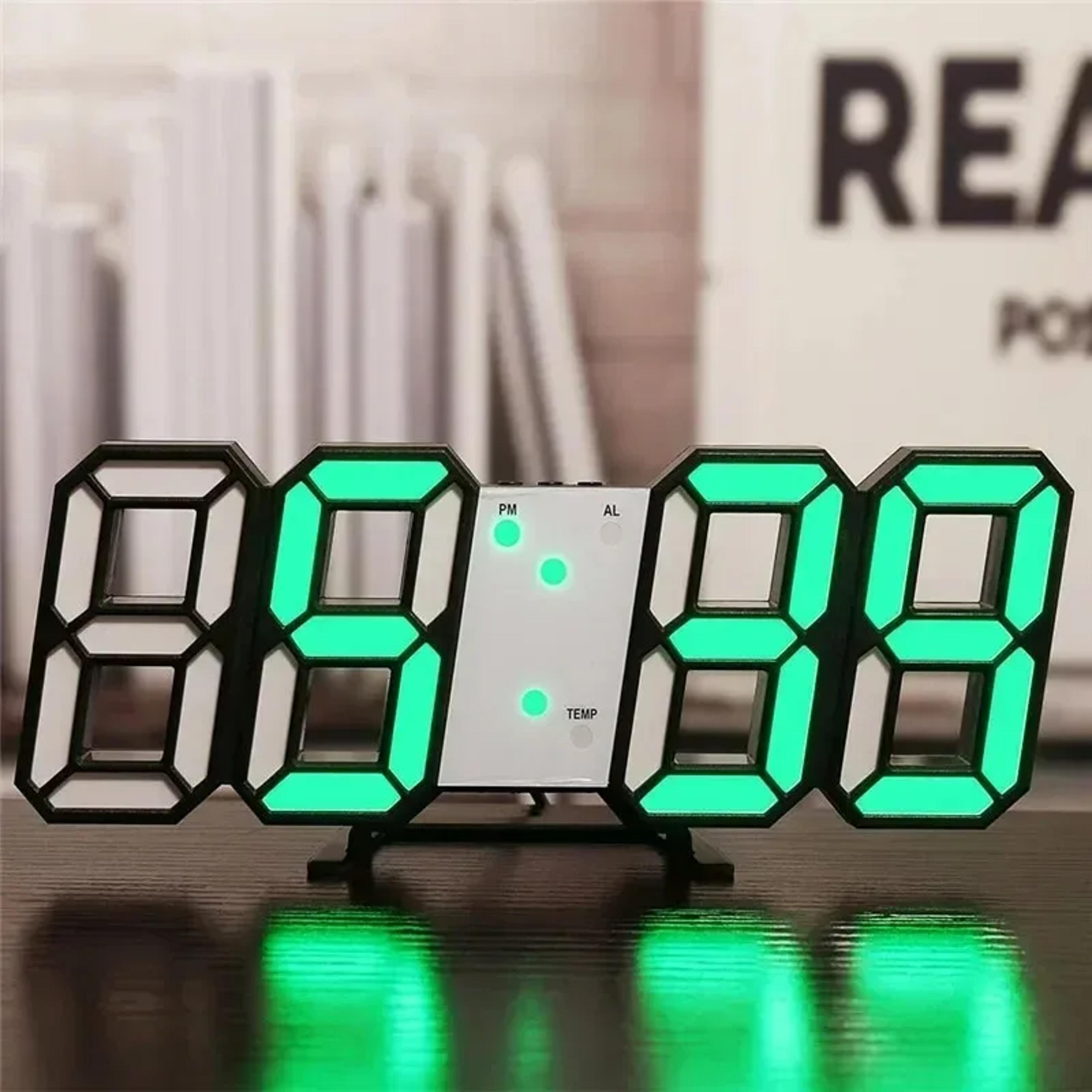 modern digital wall clock led desk clock with alarm temperature display for bedroom living room office