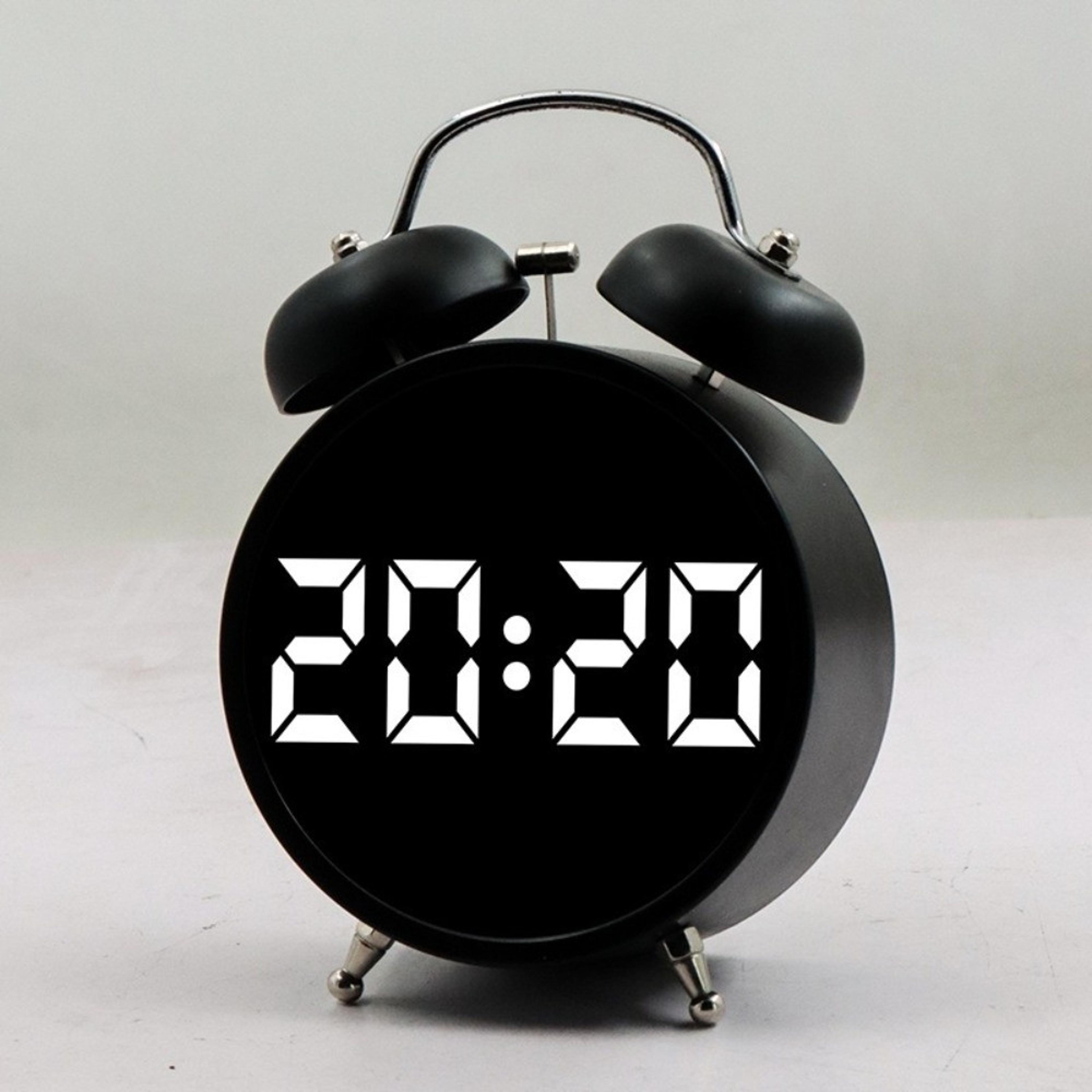 creative led alarm clock with extra large display, large digital clock for bedroom, sound control kids clock
